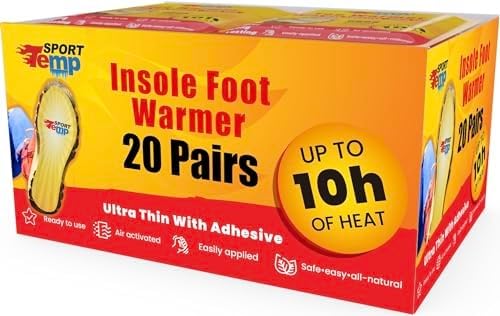 Insole Foot Warmers - Up to 10 Hours of Heat, Easily Apply with Adhesive - Ultra Thin, Easy, All Natural - Air Activated, Odorless Hot Insole Warmers - Sport Temp customer photo 2