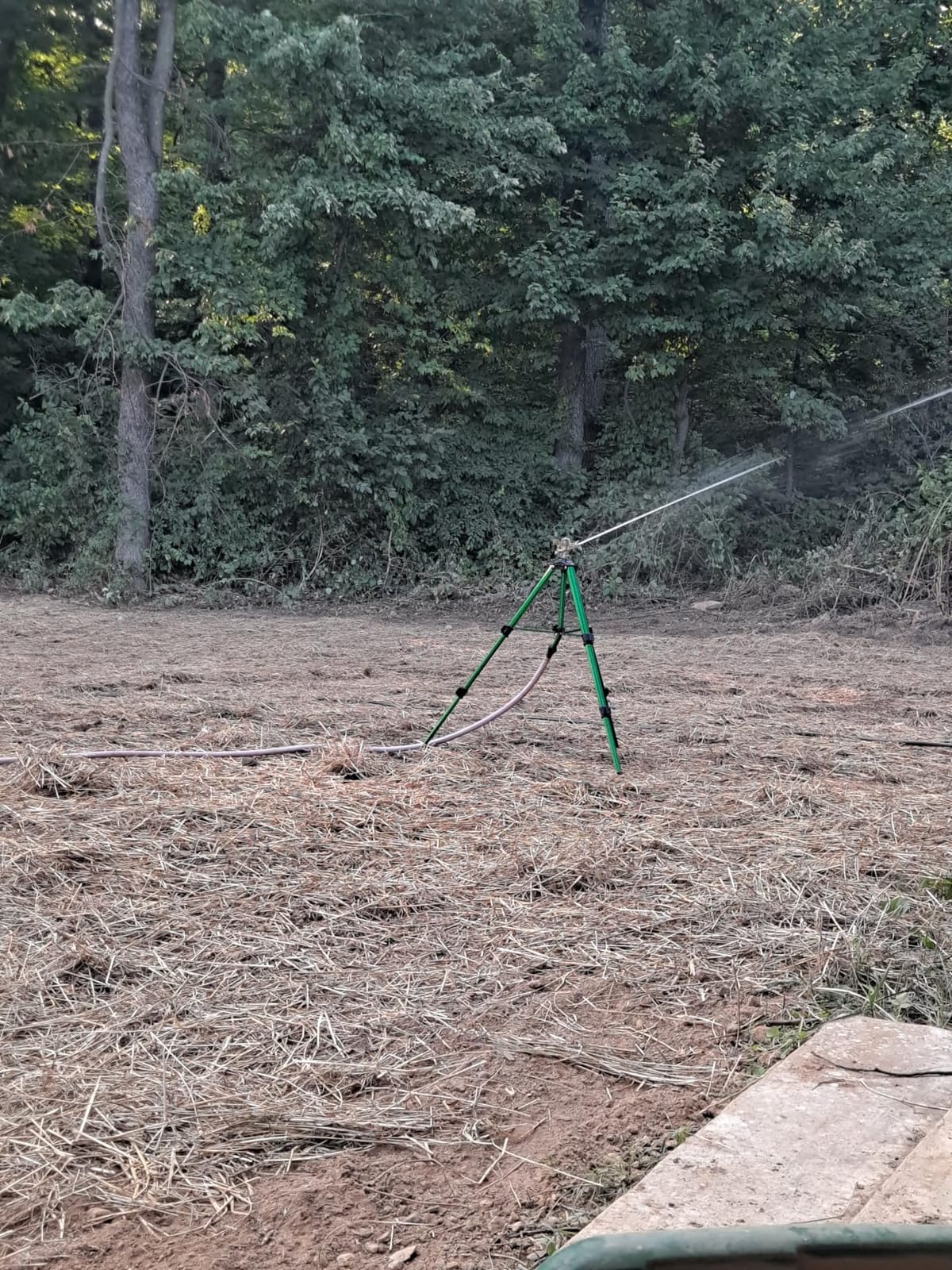 Hourleey Impact Sprinkler on Tripod Base, Heavy Duty Brass Sprinklers for Yard Lawn Garden, 0-360 Degree Large Area Coverage, 3/4 Inch Connector Extension Legs Flip Locks with Brass Sprinkler Head customer photo 1