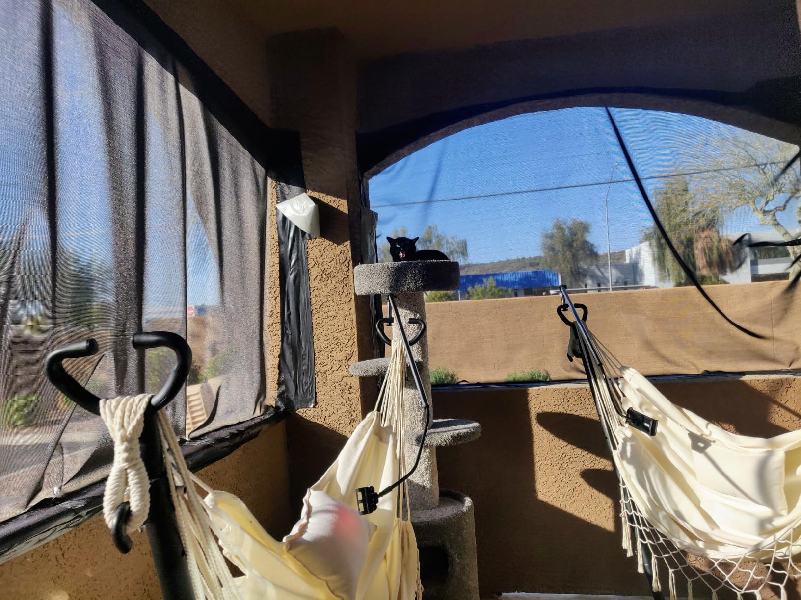 Hammock with Stand Phone Holder Included Double Hanging Chair Macrame Boho Handmade Adjustable Swing Indoor Outdoor Patio Yard Garden Porch 400lbs Capacity (2022 Grey) customer photo 2