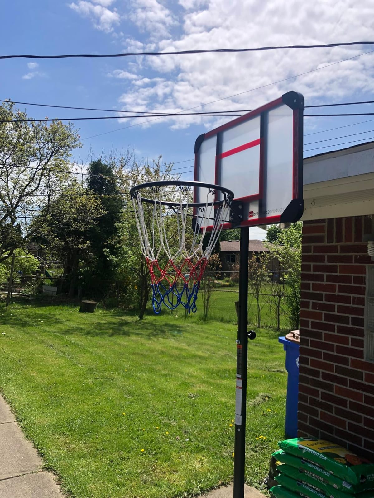Best Choice Products Kids Height-Adjustable Basketball Hoop System, Portable Game w/Wheels, Fillable Base, 70.5in to 82.3in Height customer photo 2