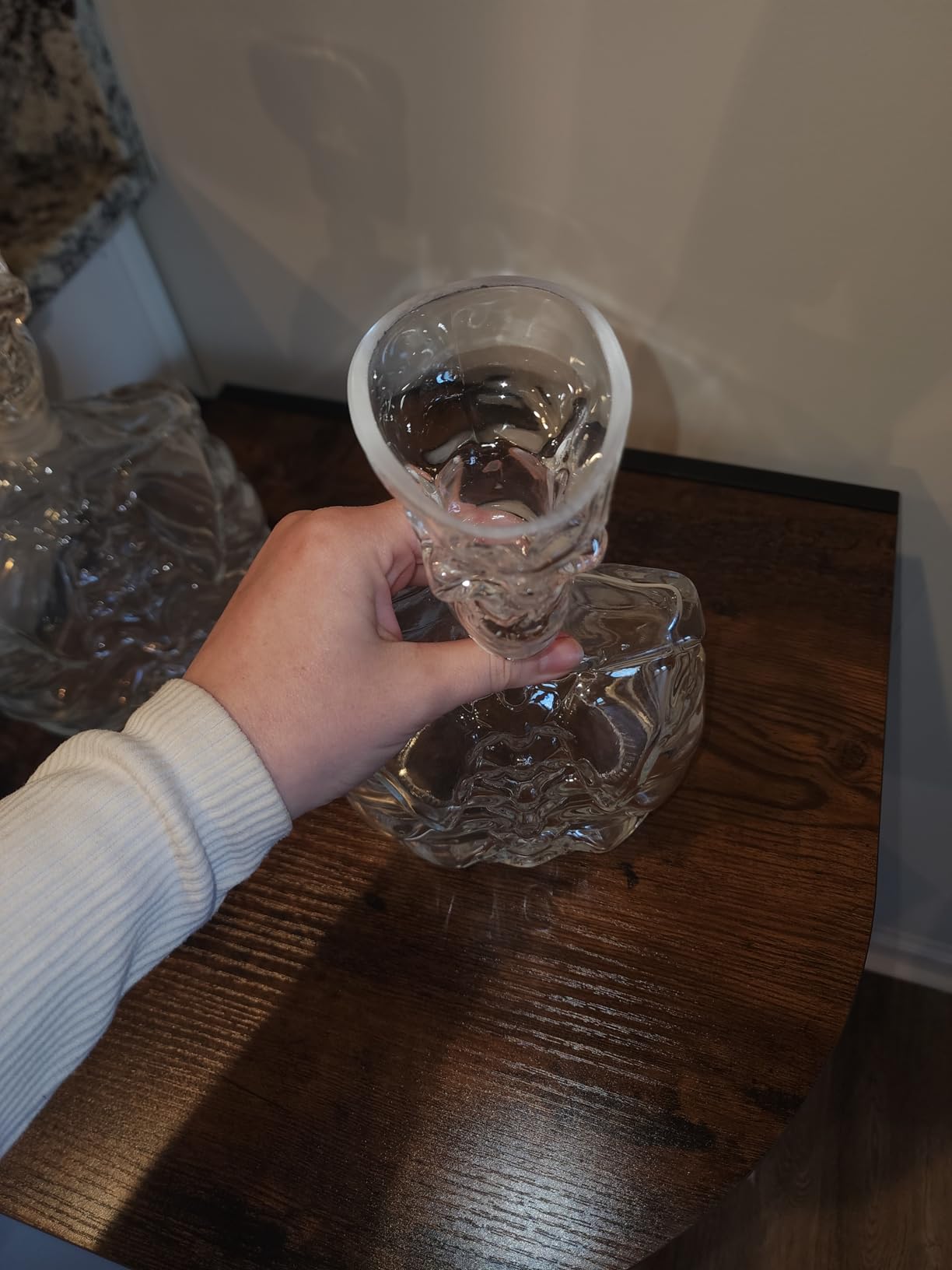Godinger Skull Whiskey Decanter Set with Shot Glass, Gothic Home Bar, 32oz customer photo 2