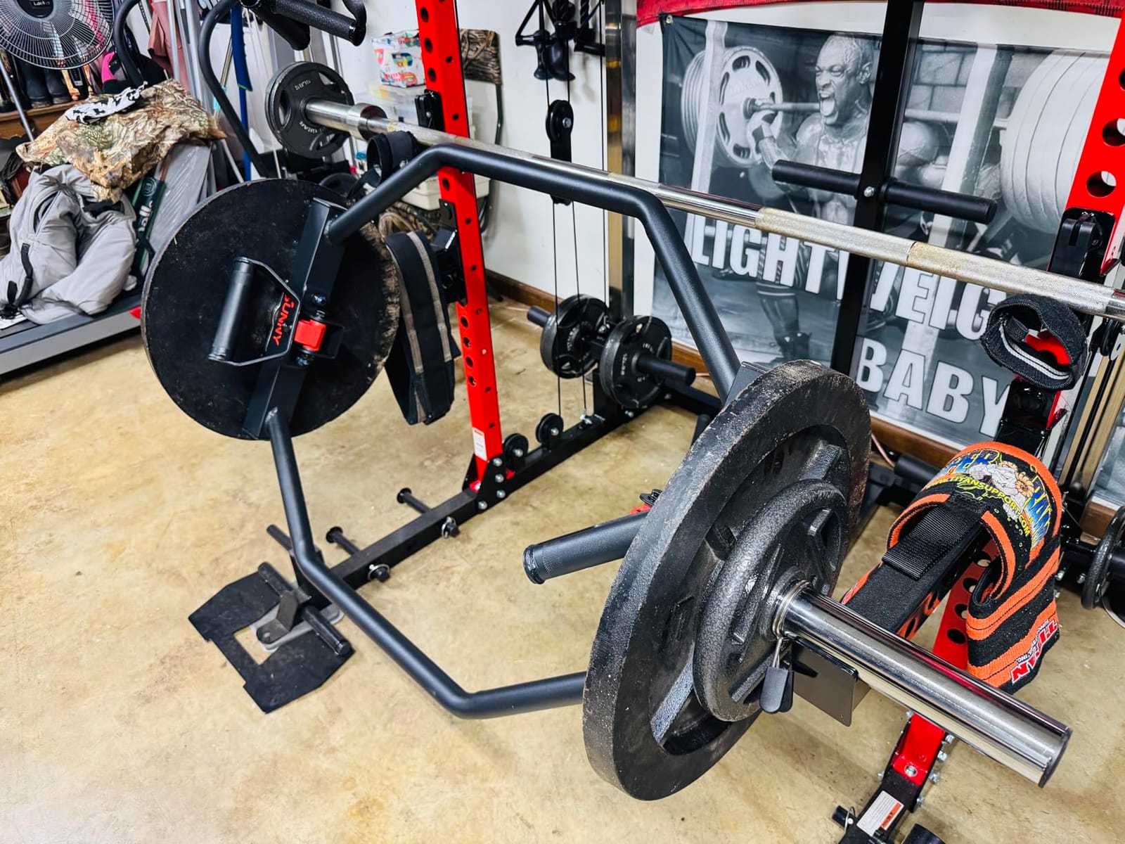 Sunny Health & Fitness Olympic Hex Trap Bar, Swivel Handles for Deadlifts customer photo 1