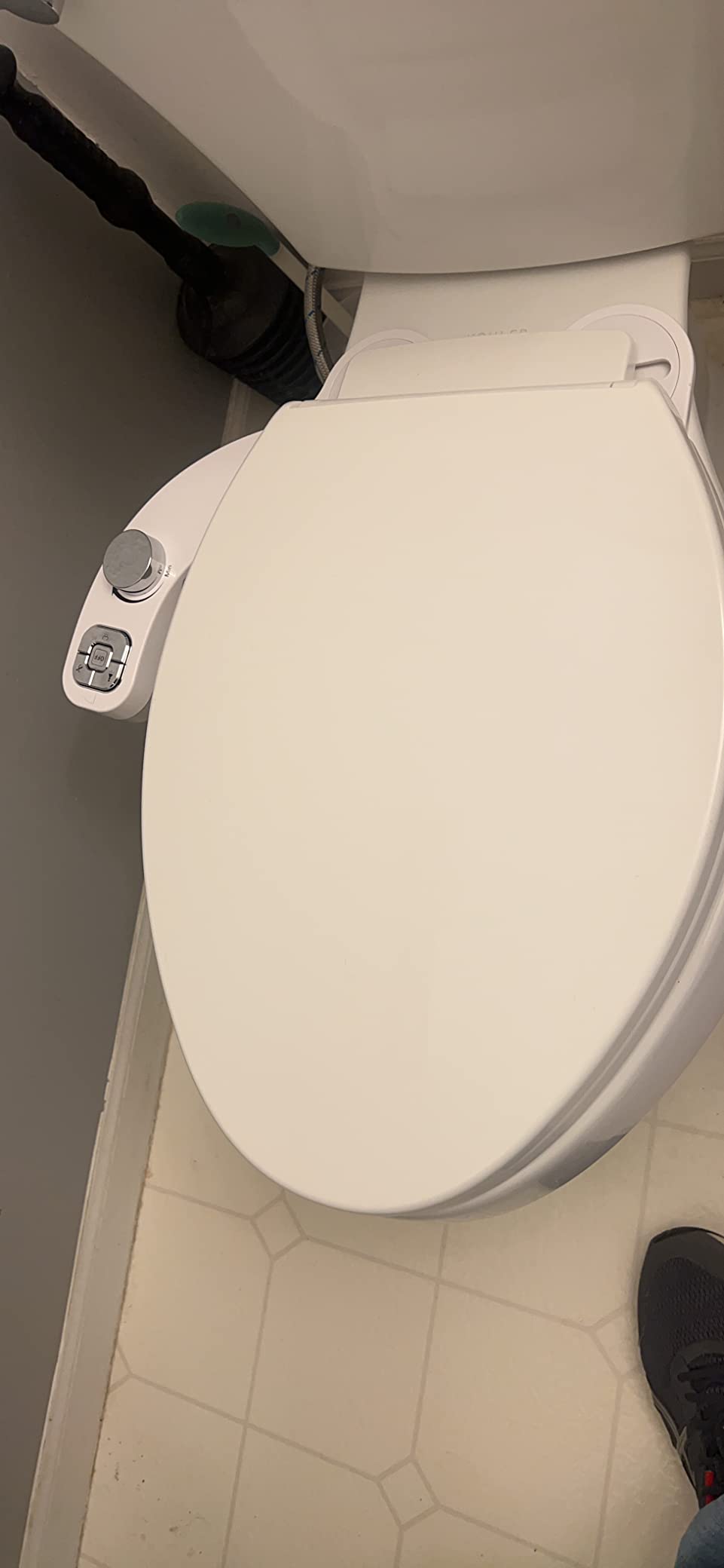 Bidet Attachment for Toilet, Dual Nozzle (Frontal and Rear Wash) Non-Electric Fresh Water Toilet Seat Attachment with Nozzle Self Cleaning, Adjustable Water Pressure(Chrome Silver) customer photo 1
