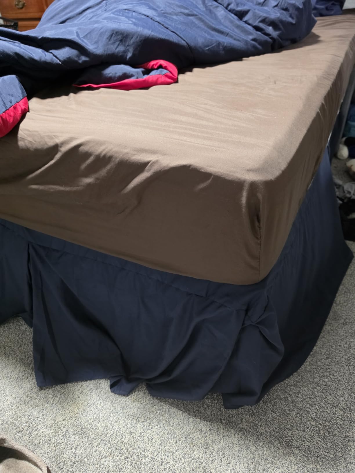 EMODA Queen Bed Frame 18 Inch Heavy Duty Tall with Large Storage Space customer photo 2