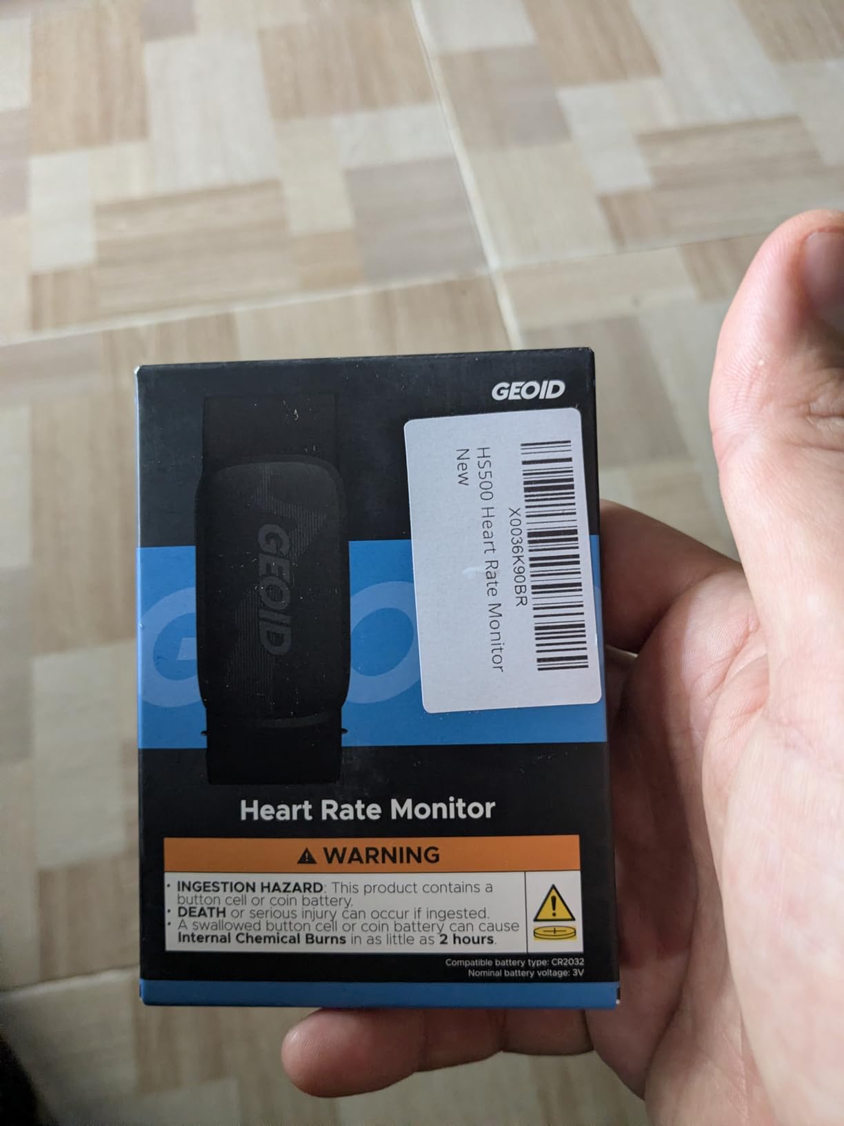 GEOID HS500 Heart Rate Monitor, Heart Rate Sensor Chest Strap, Protocol ANT+/Bluetooth, 800h Battery, IP67 Waterproof, Compatible with iOS/Android APPs customer photo 1