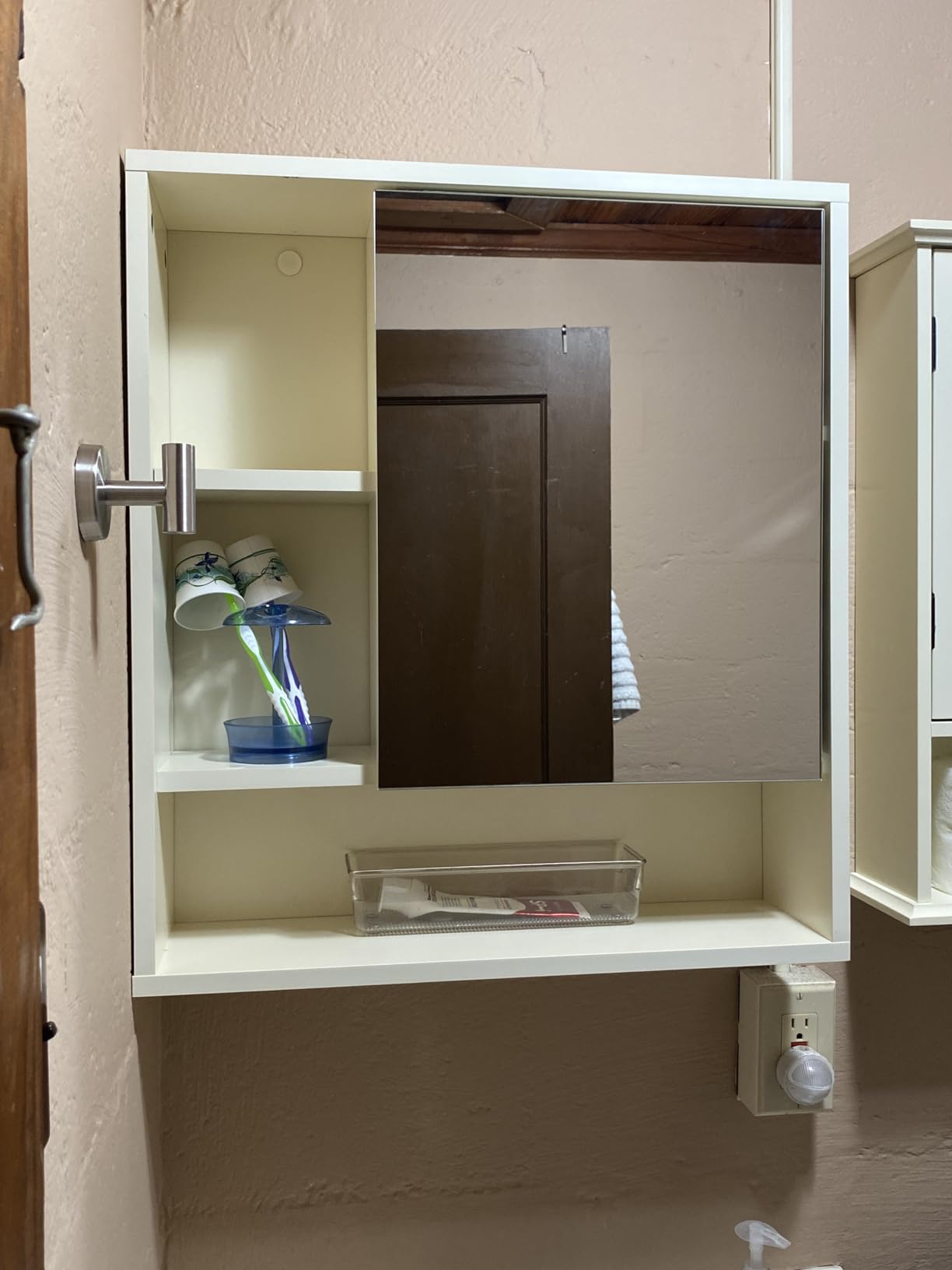 ChooChoo Bathroom Wall Mirror Cabinet, Medicine Cabinet with Storage Shelf customer photo 2