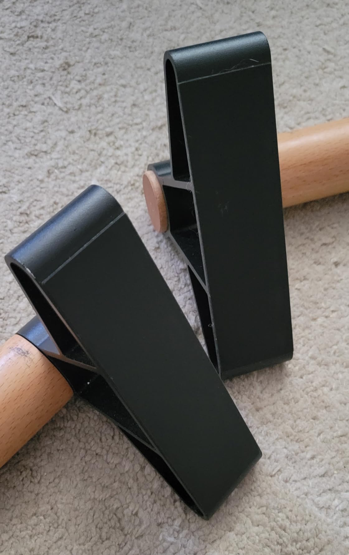 SELEWARE Wood Push Up Bars Steel Calisthenic Parallette Bars Handstand Bars customer photo 1