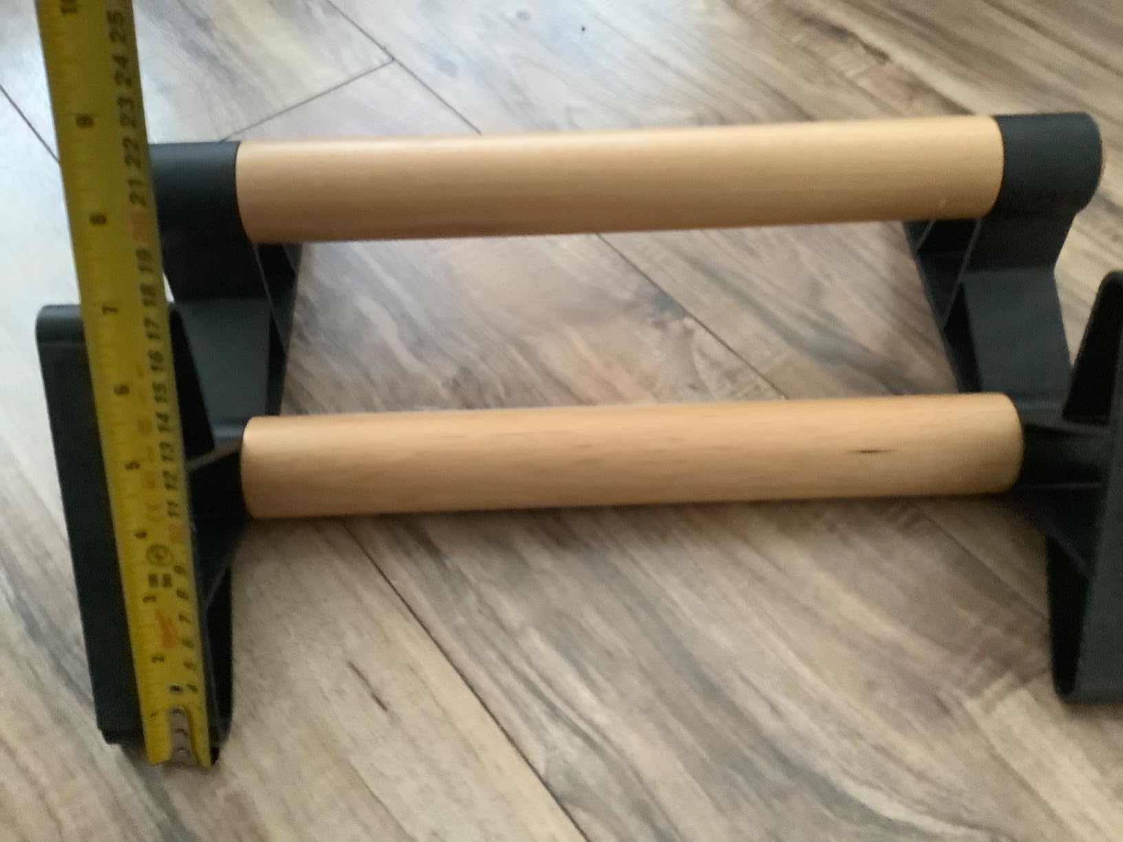SELEWARE Wood Push Up Bars Steel Calisthenic Parallette Bars Handstand Bars customer photo 2