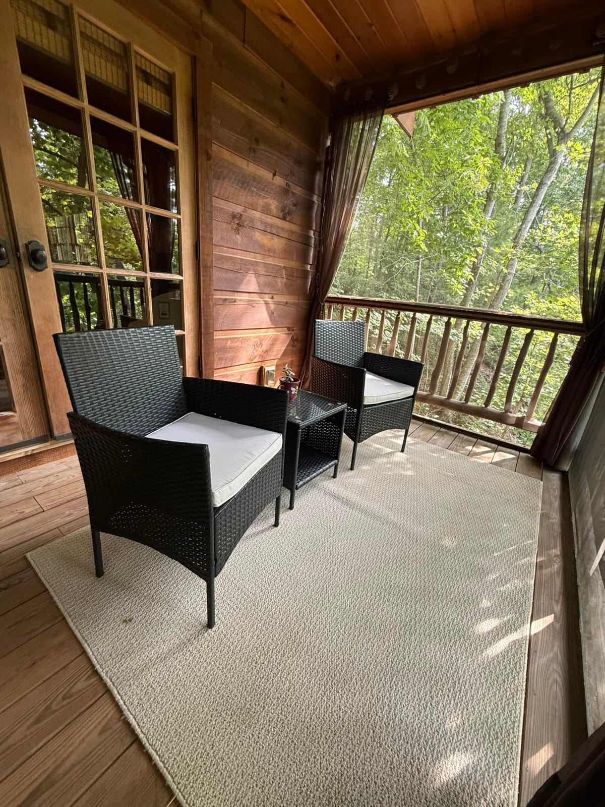 Best Choice Products 3-Piece Outdoor Wicker Conversation Bistro Set, Space Saving Patio Furniture for Garden w/Side Table - Gray/Black customer photo 1
