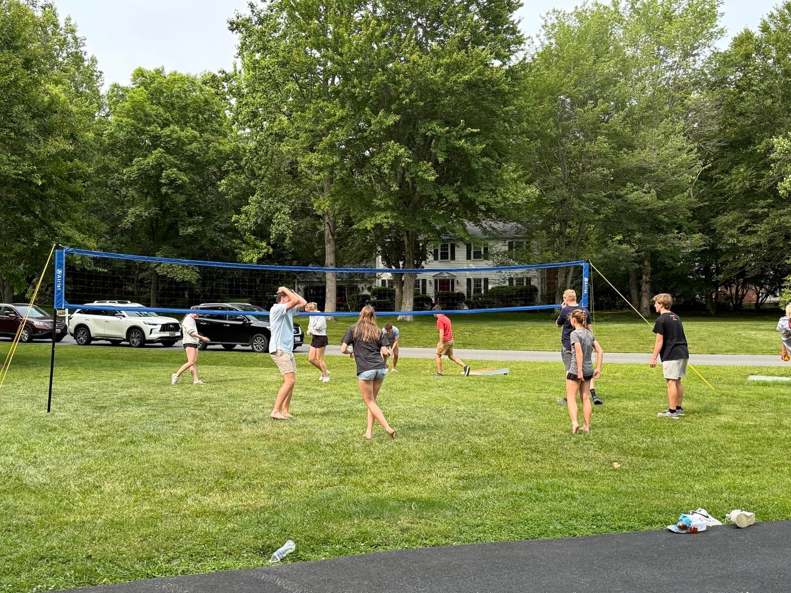 Heavy Duty Volleyball Net Outdoor with Steel Anti-Sag System, Adjustable Aluminum Poles, Professional Volleyball Nets Set for Backyard and Beach, Volleyball and Carrying Bag customer photo 1
