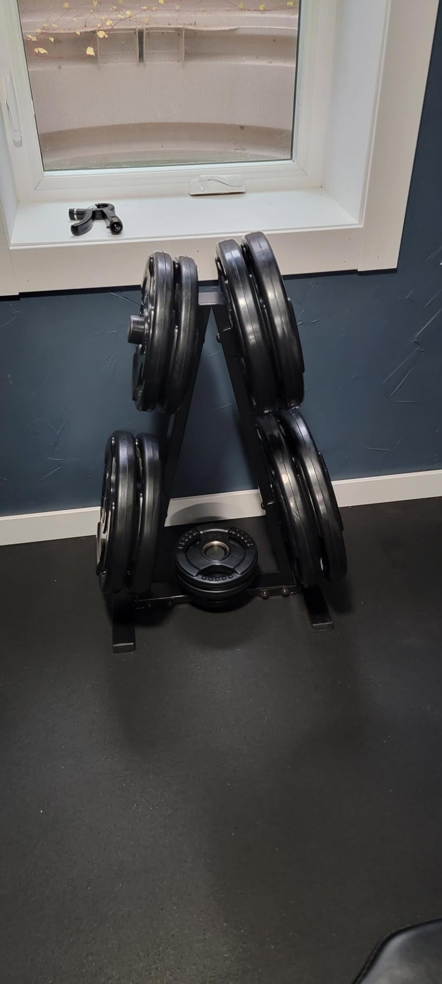RitFit Olympic Rubber Grip Weight Plates, 2-Inch Barbell Set customer photo 1
