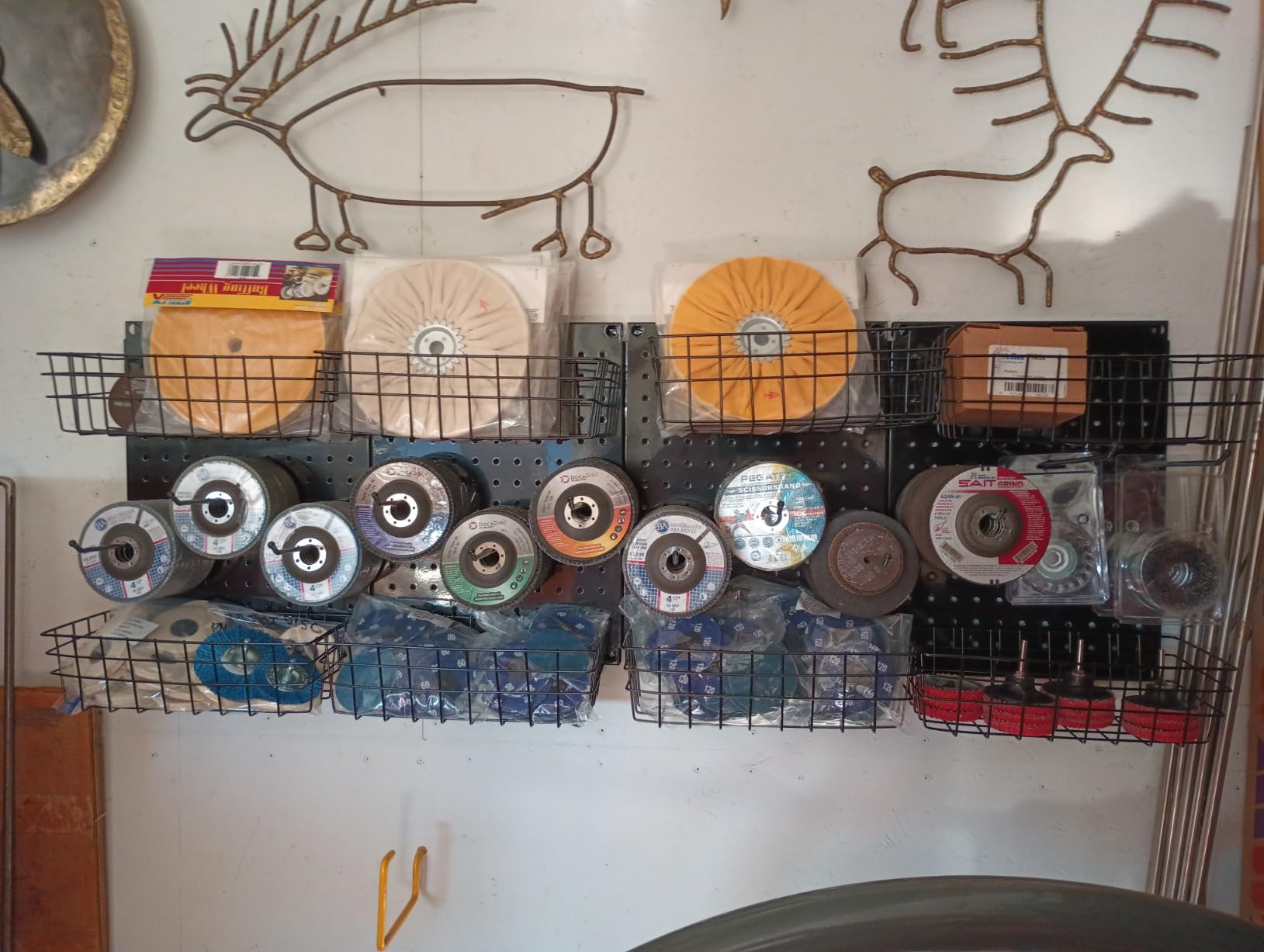 Metal Pegboard Wall Organizer 12