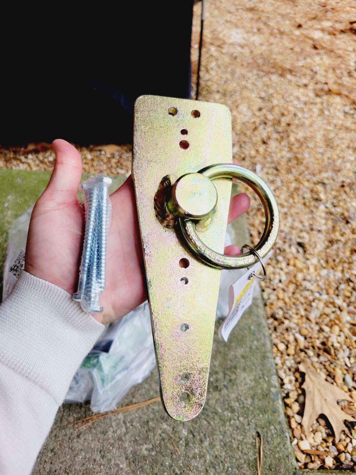 Frontline ROB01 Bull Ring Reusable Roof Anchor | Fall Arrest | Fall Restraint | Positioning Applications | Zinc Plated Steel | OSHA & ANSI Compliant customer photo 2