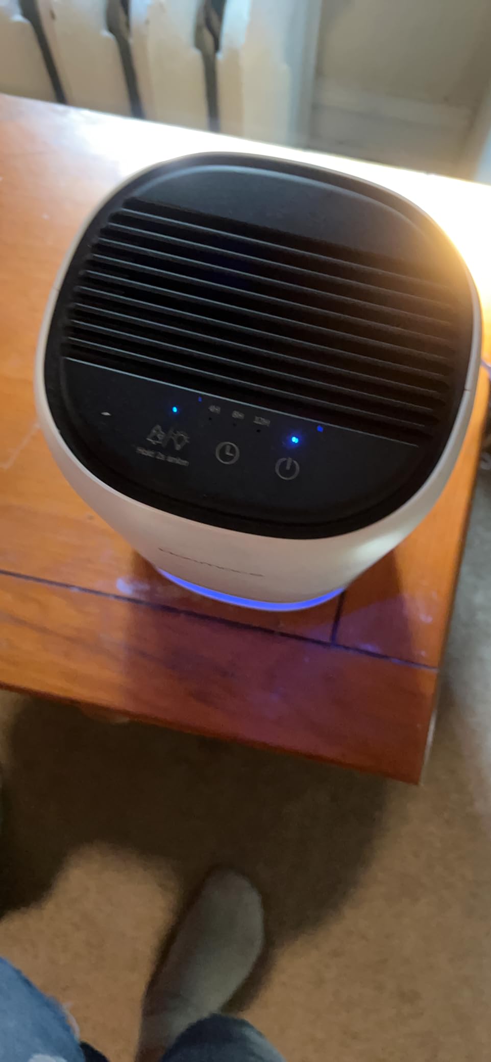 Small Dehumidifiers for Bedroom w/Air Purifying Function, 1000 ml/35 oz for 2500 Cubic Feet (260 sq ft) with 7 Colorful LED Lights Timer Set Negative Ions Below 30 dB, Auto Shut-Down customer photo 1