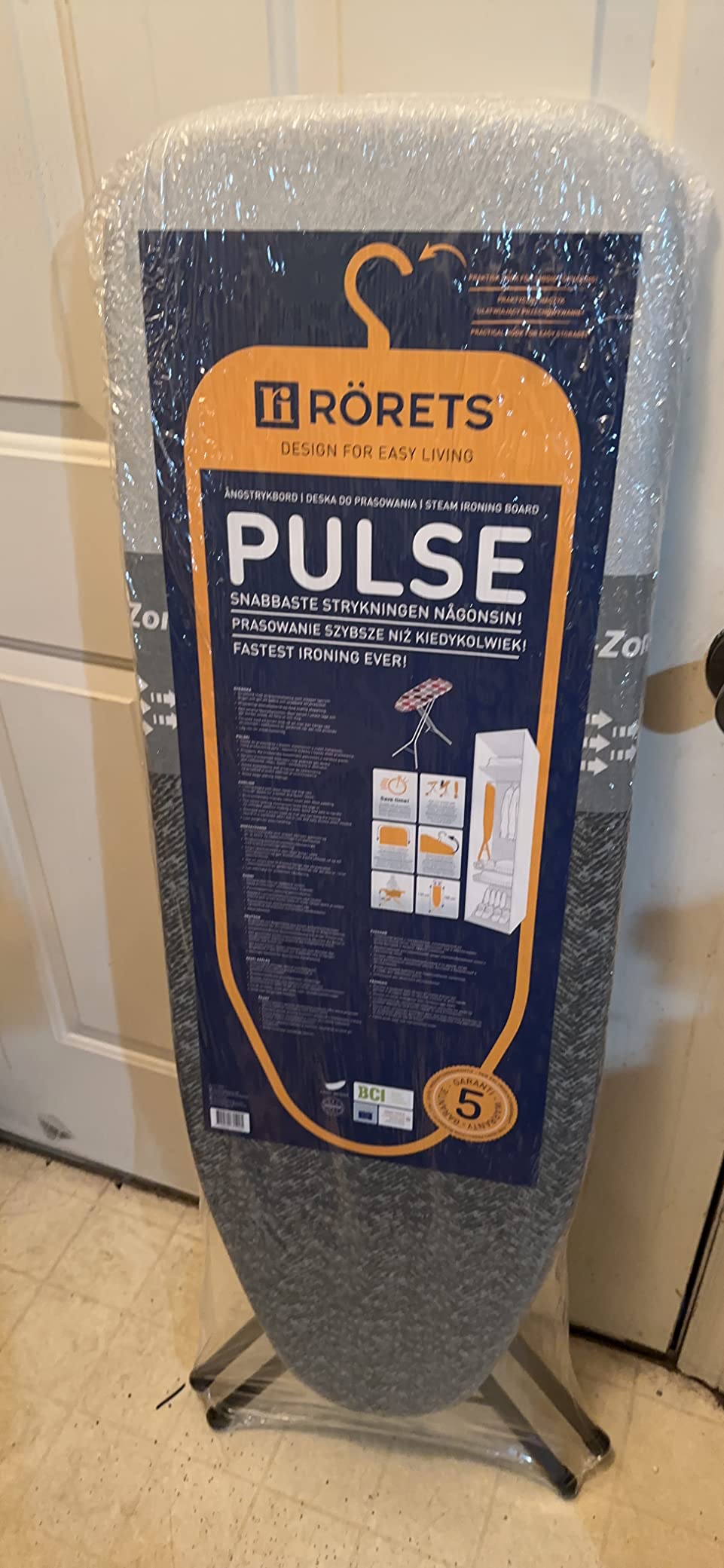 Bartnelli Pulse Ironing Board | Made in Europe | Patent Space Saving Smart Hanger Iron Board for Easy Storage | Lightweight, 4 Layer Cover, 4 Legs, for Dorm, Laundry Room, or Small Spaces(43x13-35) customer photo 1