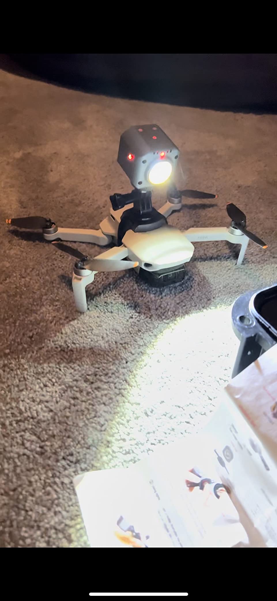 Hanatora Drone Night Lights for DJI Mini 4K, 2, 5, 4, 3 Pro, SE, Mavic Air, Spark | Led Search Light Flight Kit Accessories customer photo 1