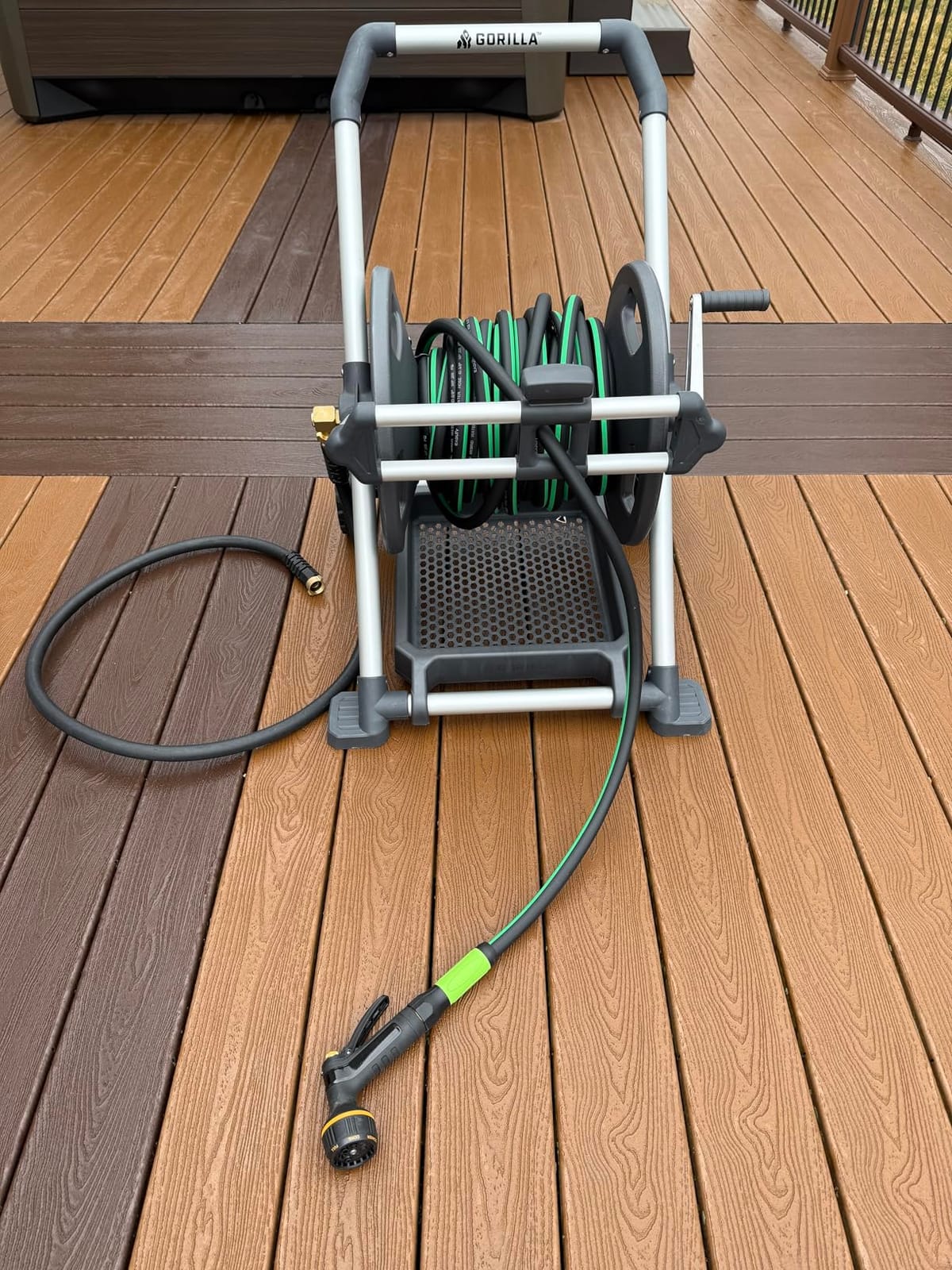 Gorilla GRS-200H Aluminum Garden Hose Reel, 200 Ft, No-Leak Brass Fittings customer photo 2