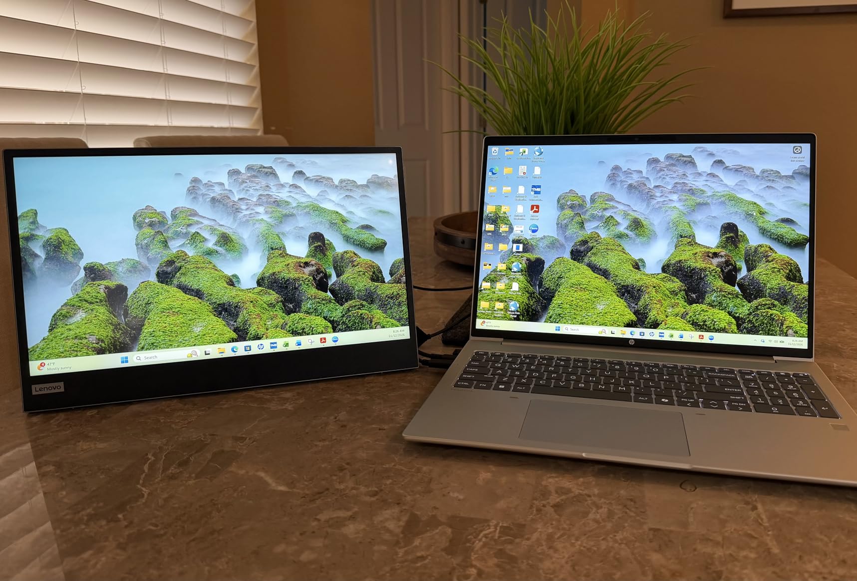 Lenovo L15 Portable Monitor, 15.6” Display, Full HD Resolution, IPS Panel, 250 nits Brightness, 60Hz Refresh Rate, USB-C Ports, Height-Adjustable Stand, Flicker-Free Technology, Grey customer photo 1