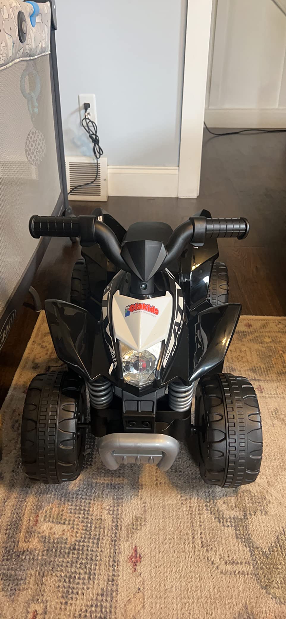 OLAKIDS Kids Ride On ATV, 6V Electric Vehicle for Toddlers, 4 Wheeler Battery Powered Motorized Quad Toy Car for Boys Girls with LED Lights, Horn (Blue) customer photo 2