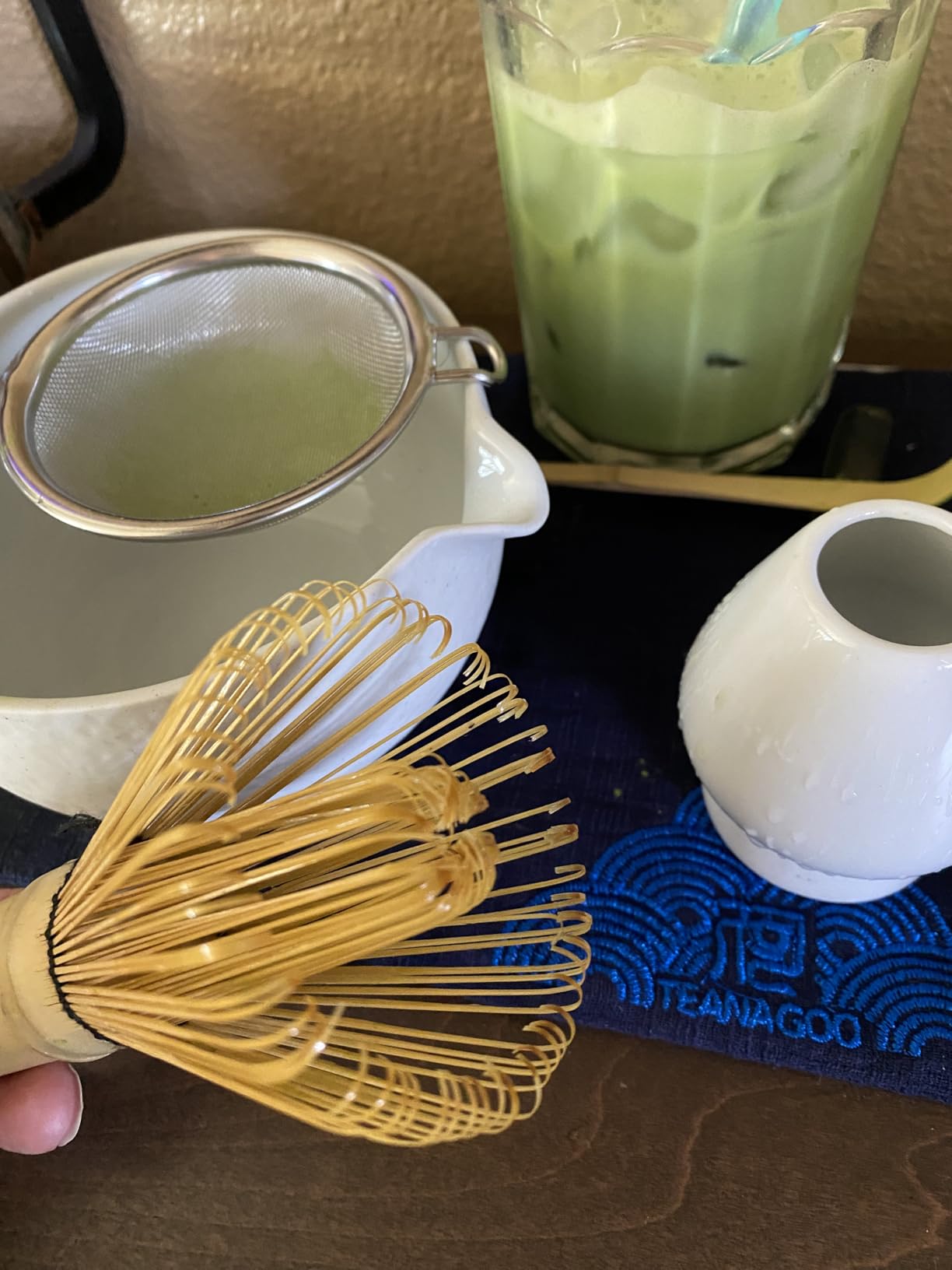 TEANAGOO Matcha Set with Spout, Black Stone, Ceramic Bowl, Bamboo Whisk customer photo 1