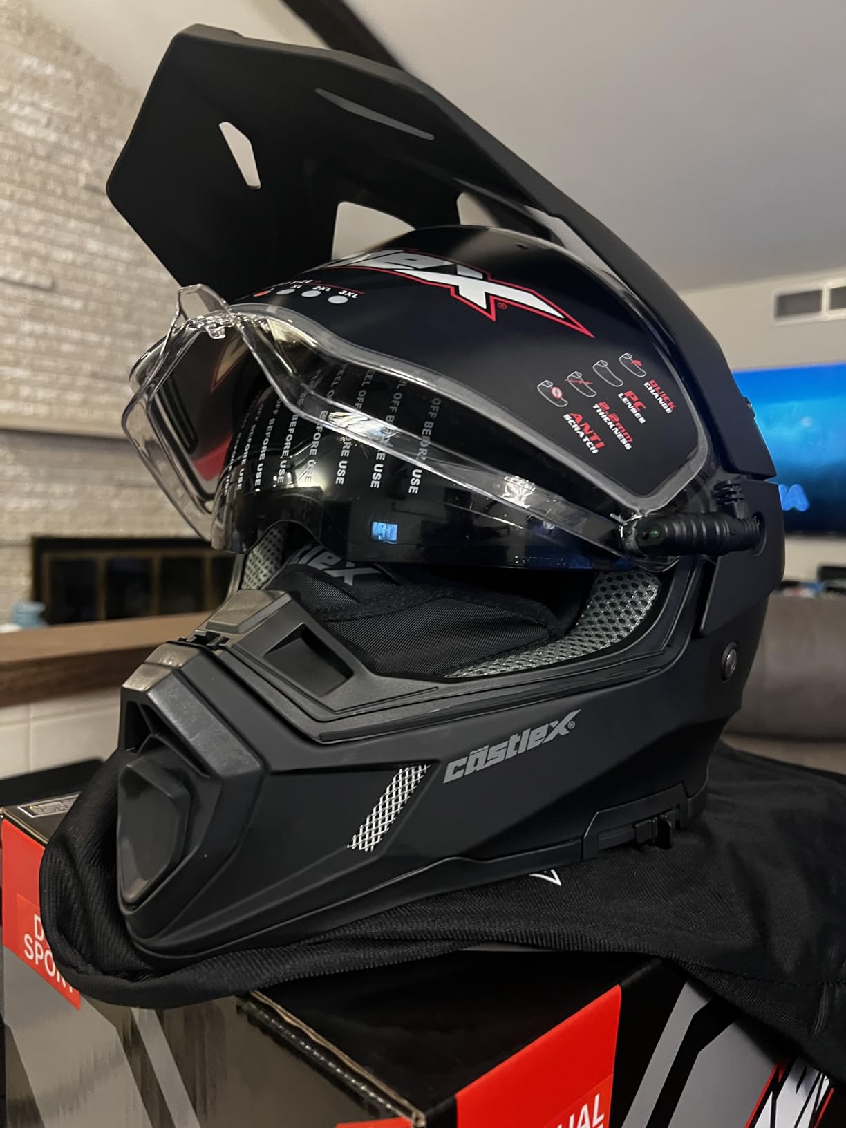 Castle X CX200 Electric Dual-Sport Snow Helmet, Matte Black, X-Large customer photo 1