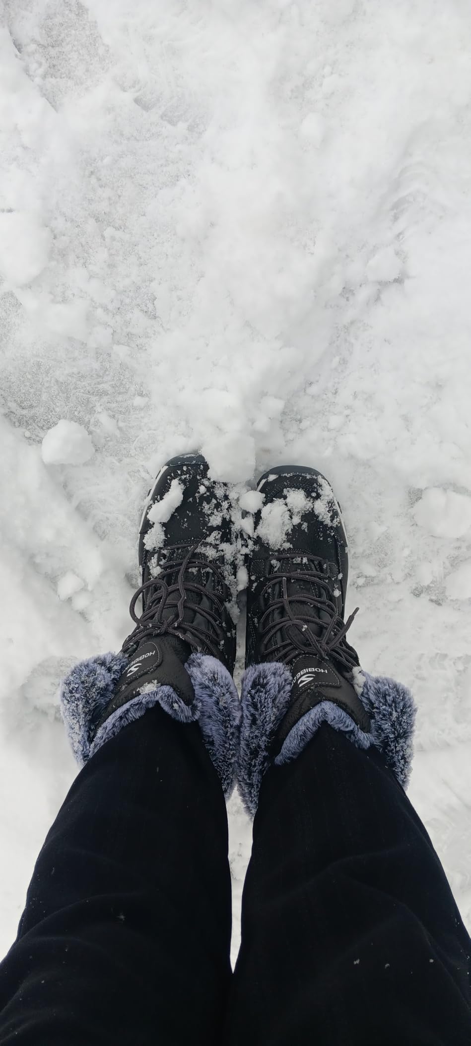 HOBIBEAR Women's Winter Snow Boots Warm Faux Fur customer photo 2