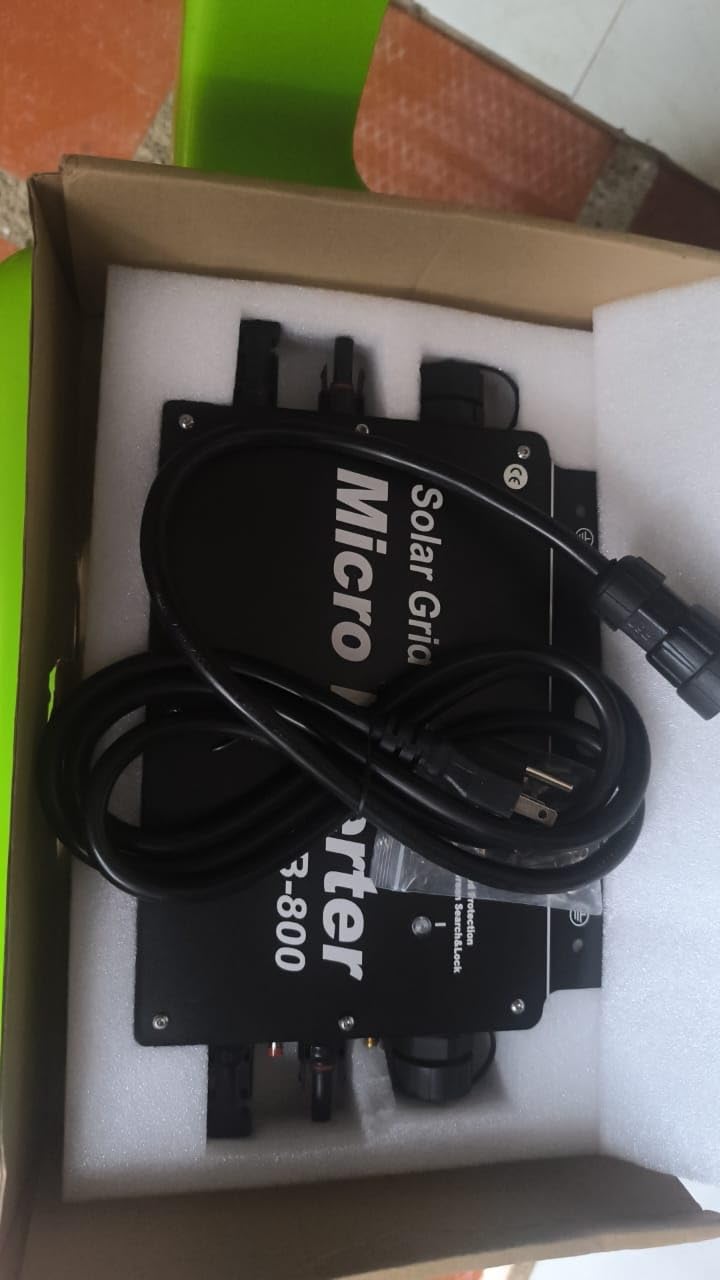 800W Solar Grid Tie Micro Inverter, Control Automatic Identification Power Inverters DC to AC Solar Inverter 120V 230V(Black US Plug) customer photo 2