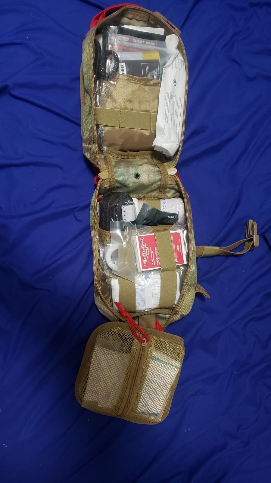 EVERLIT Advanced Trauma Kit, CAT GEN-7 Tourniquet, TCCC Compliant, Mil-Spec Nylon Laser Cut Pouch with 36