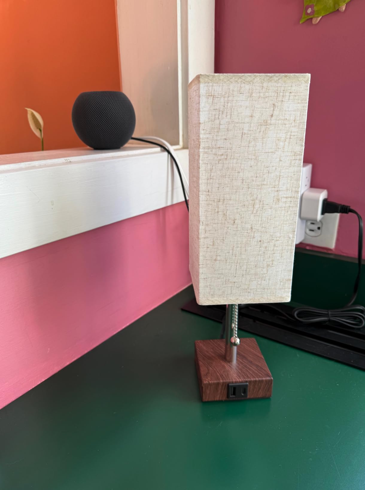 Small Bedside Table Lamp for Bedroom - Desk Lamp For Nightstand, USB C+A customer photo 1