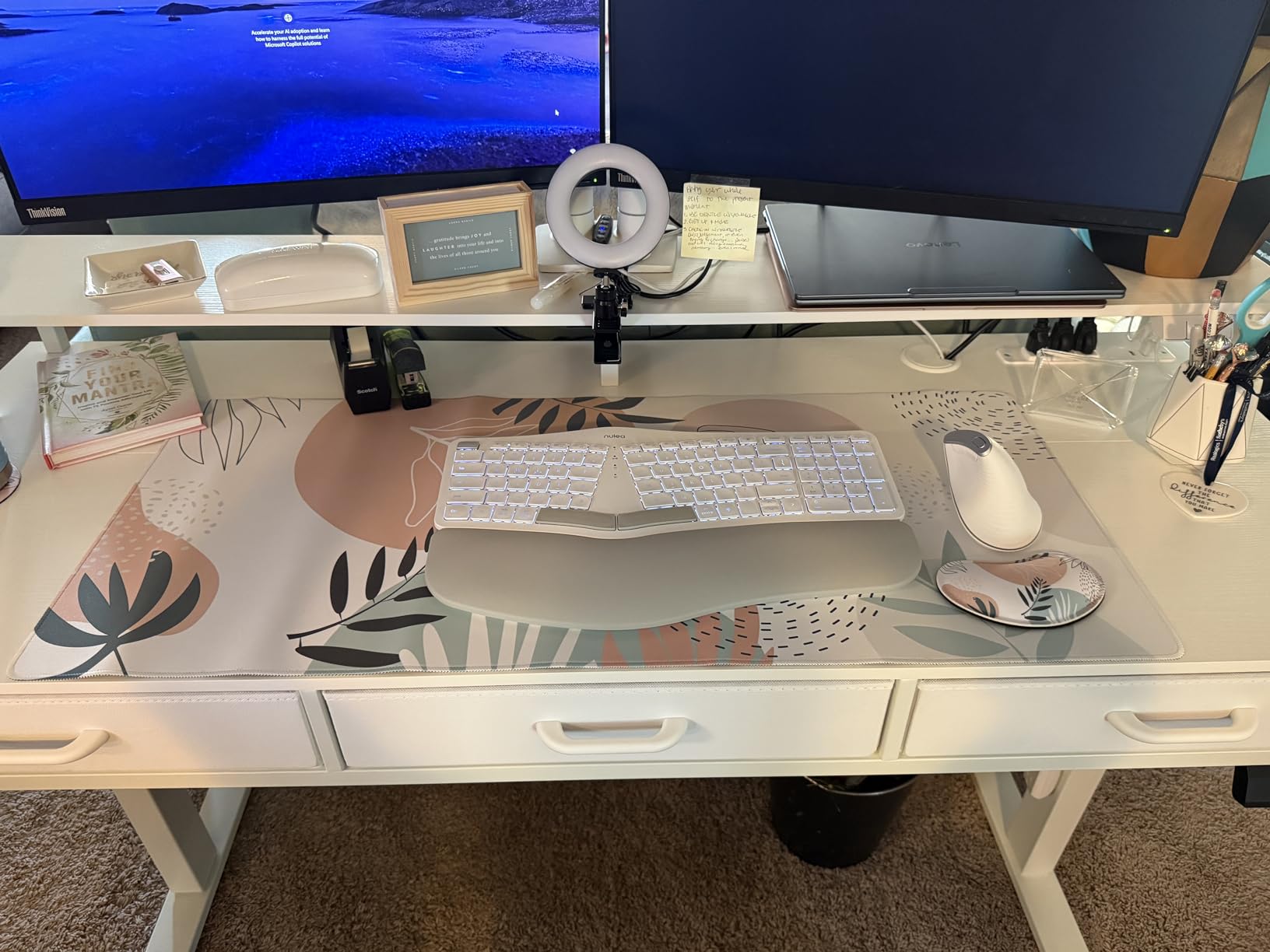 Nulea Ergonomic Split Keyboard Wireless with Wrist Rest 7 Color Backlight customer photo 2