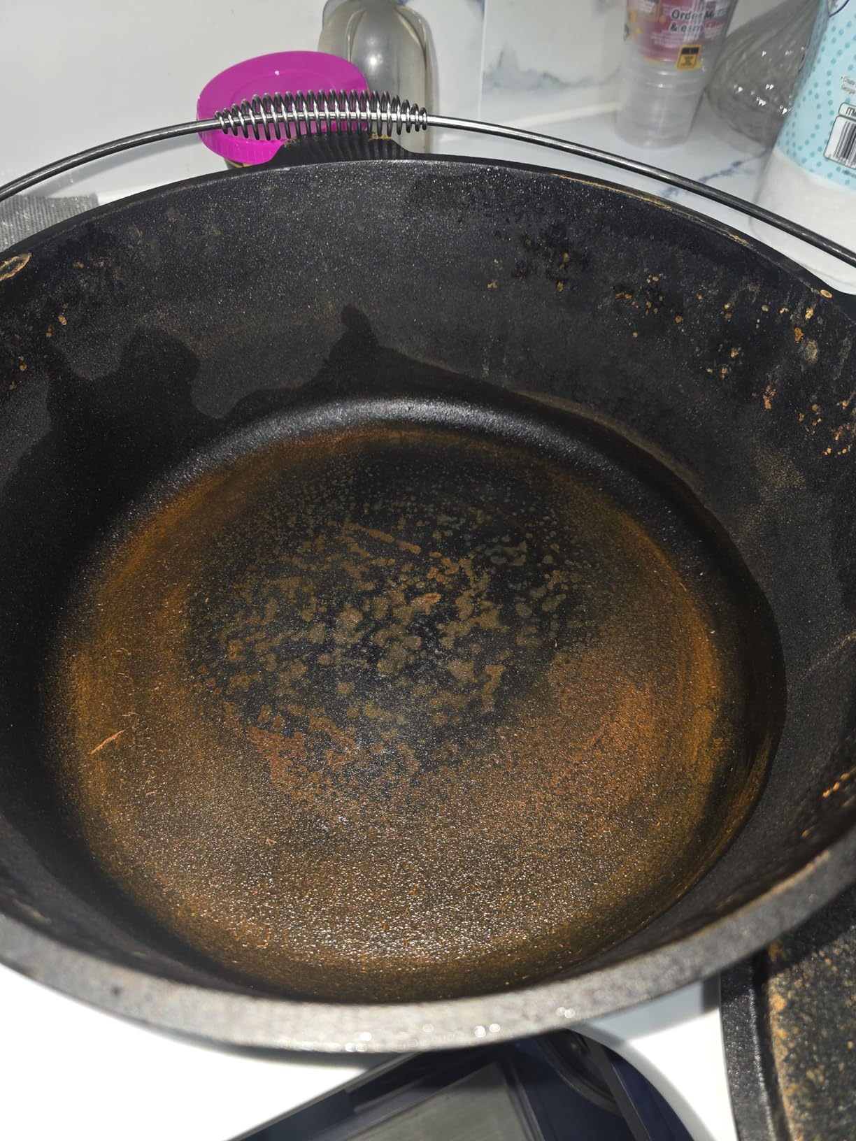 Camping Dutch Oven, 9 Qt Pre-Seasoned Cast Iron Camp Dutch Oven Pot with Lid - Lid Lifter, Cast Iron Dutch Oven with Metal Handle for Cooking BBQ Baking Campfire Modern Black customer photo 1