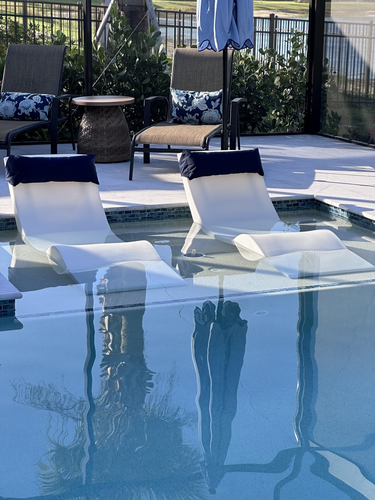 Aqua Outdoors Pool Lounge Chairs, Pool Chairs for in Pool, 9-in Water Depth customer photo 2