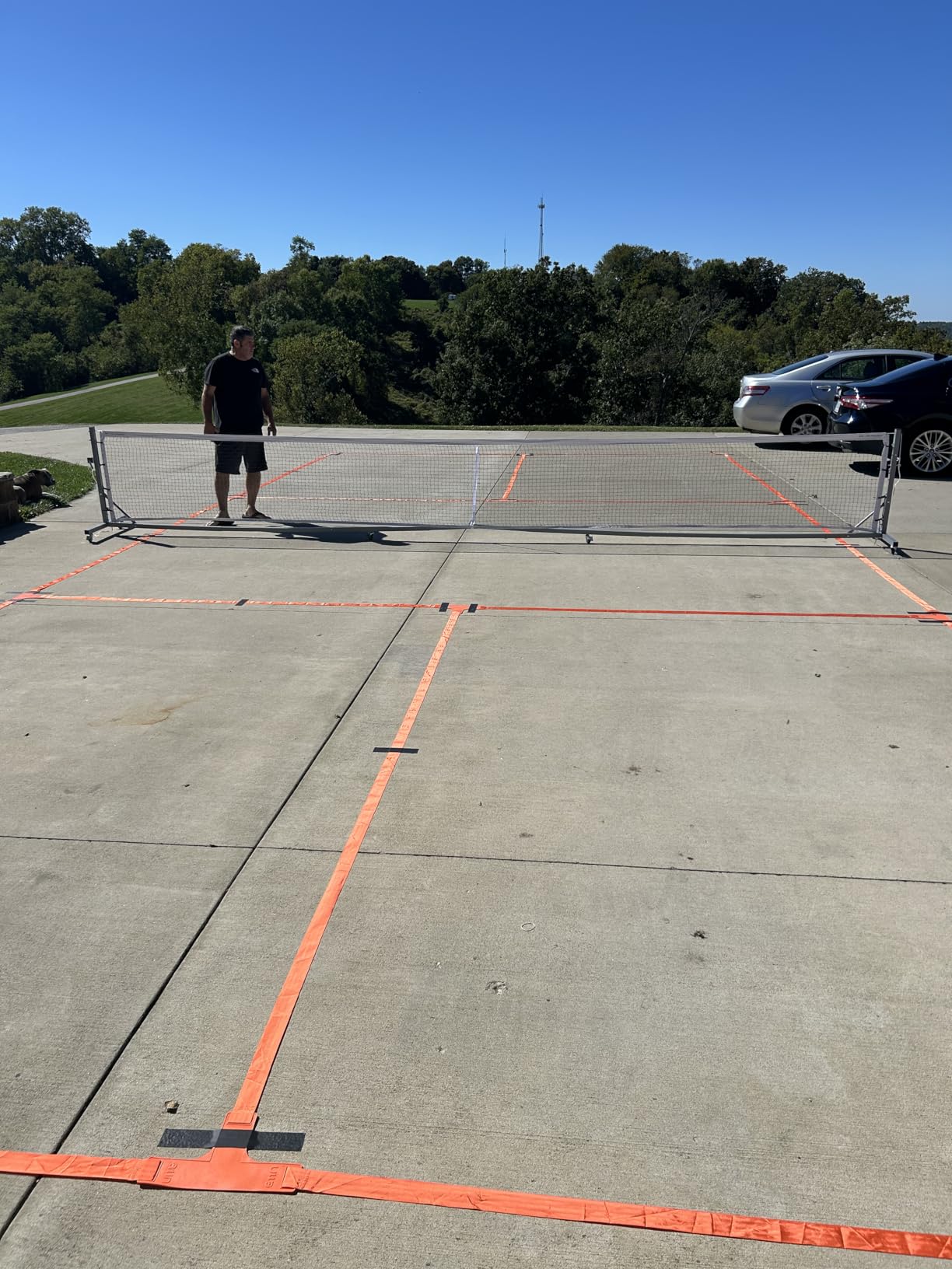 A11N SPORTS Pro Pickleball Net with Wheels, 22 FT Regulation Size customer photo 1