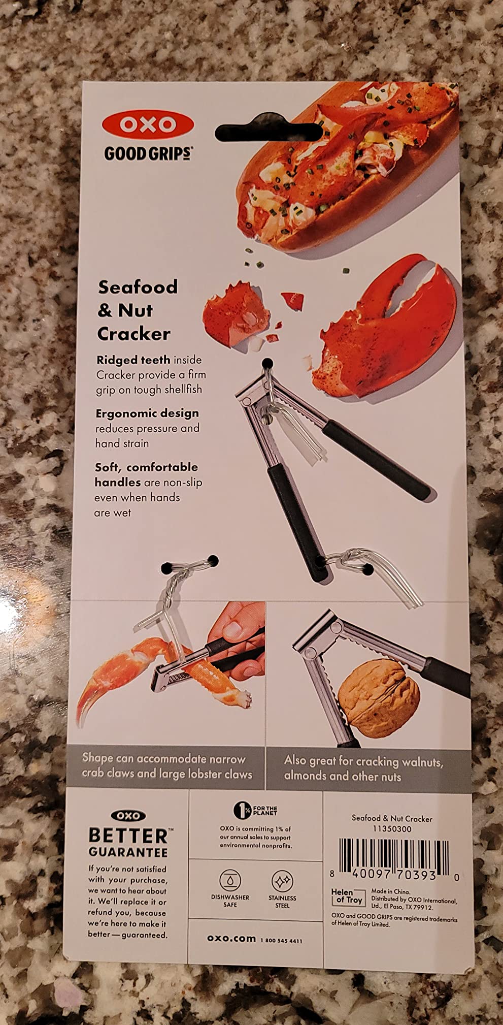 OXO Good Grips Seafood & Nut Cracker | Comfortable, Non-Slip Grip, Ridged Teeth Can Crack Nuts and Seafood customer photo 2