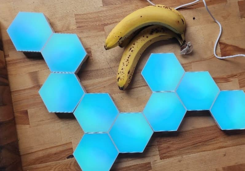 LED Hexagon Lights for Gaming Setup, Smart Home Gaming Wall Lights Work with Alexa Google Assistant, Voice, App & Remote Control, RGB-IC LED Light Panels Music Sync for Game Room Bedroom, 10 Pack customer photo 1