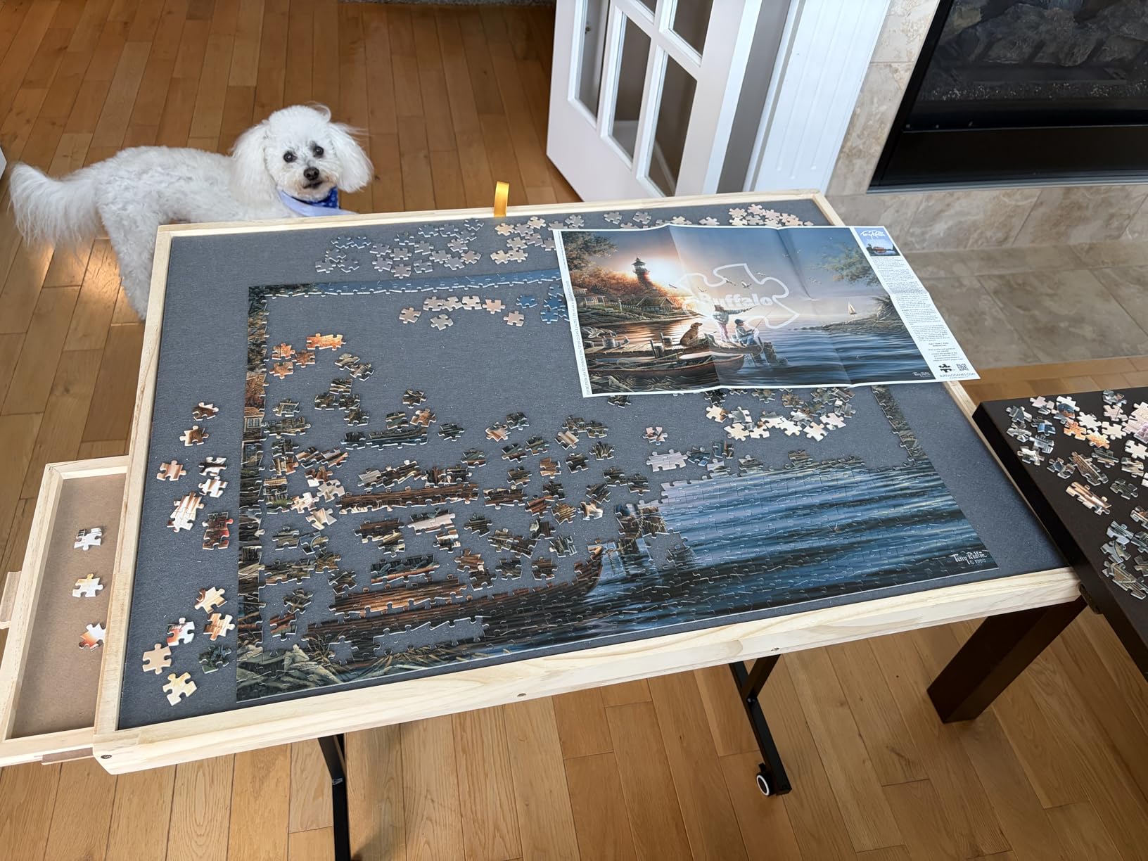 ALL4JIG 1500 Piece Puzzle Table with Legs, 24.53