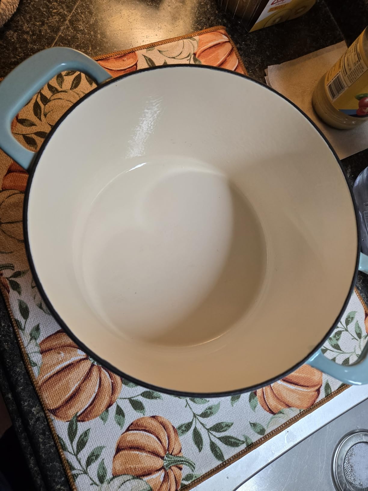 MARTHA STEWART Gatwick 7-Quart Enamel Cast Iron Dutch Oven - Martha Blue customer photo 1