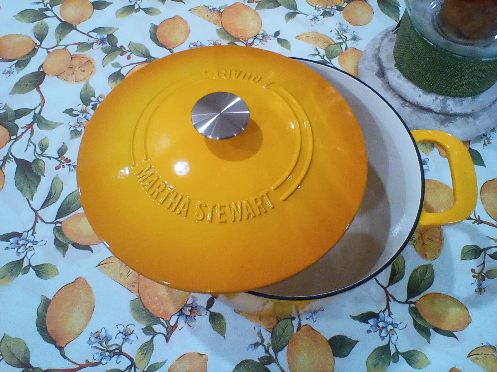 MARTHA STEWART Gatwick 7-Quart Enamel Cast Iron Dutch Oven - Martha Blue customer photo 2