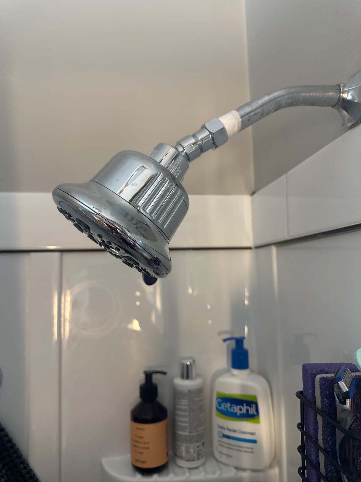 MakeFit Filtered Shower Head - High Pressure Shower Head with Filter for Hard Water Softener - 7 Settings Bathroom Rain Showerhead to Remove Chlorine and Heavy Metals (Chrome) customer photo 1