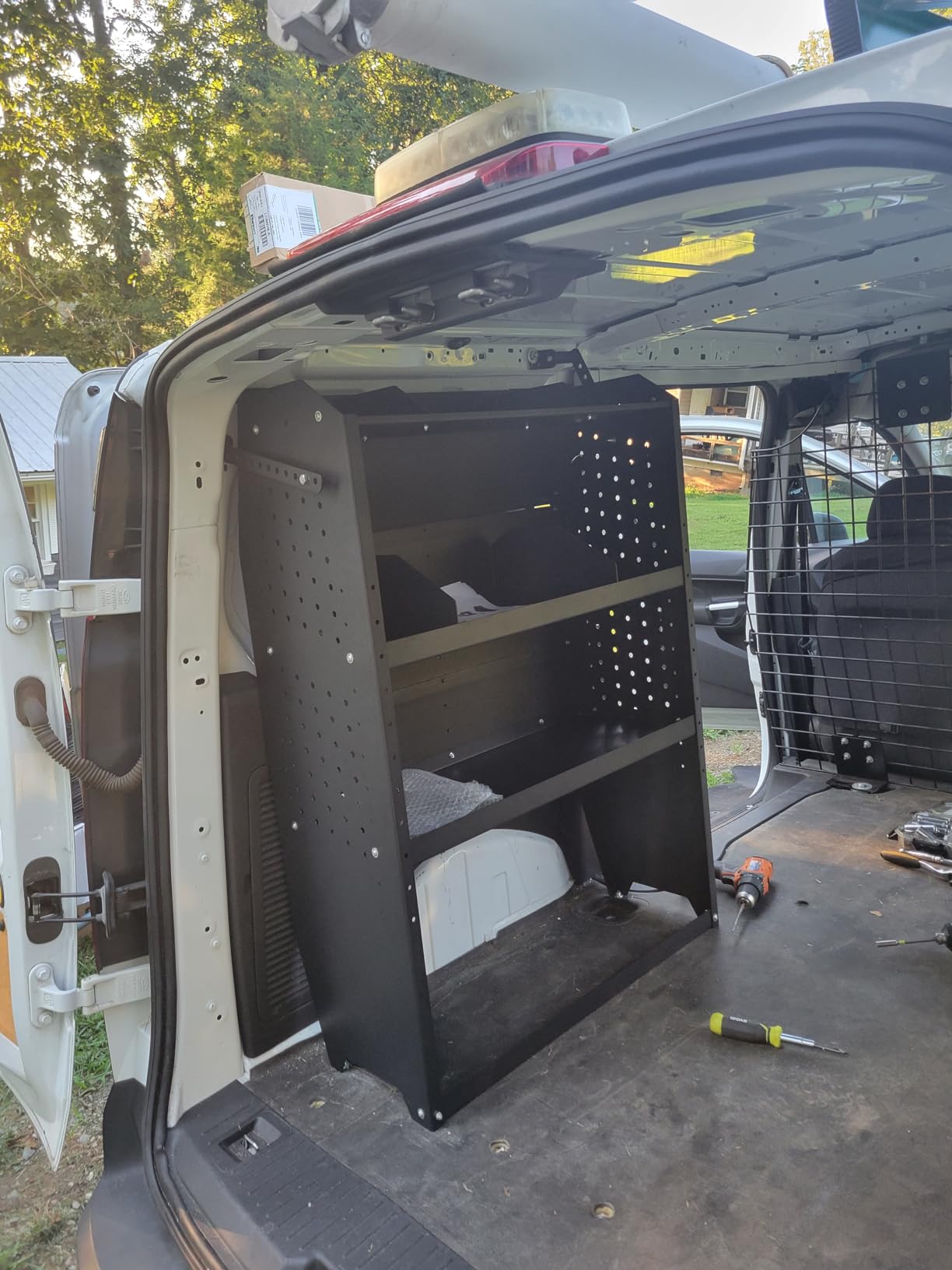 StarONE Cargo Van Shelving Storage Fit for Ford Transit,GMC,Chevy Express,NV,Promaster,Sprinter and Metris w/Hooks,Black,Steel,42