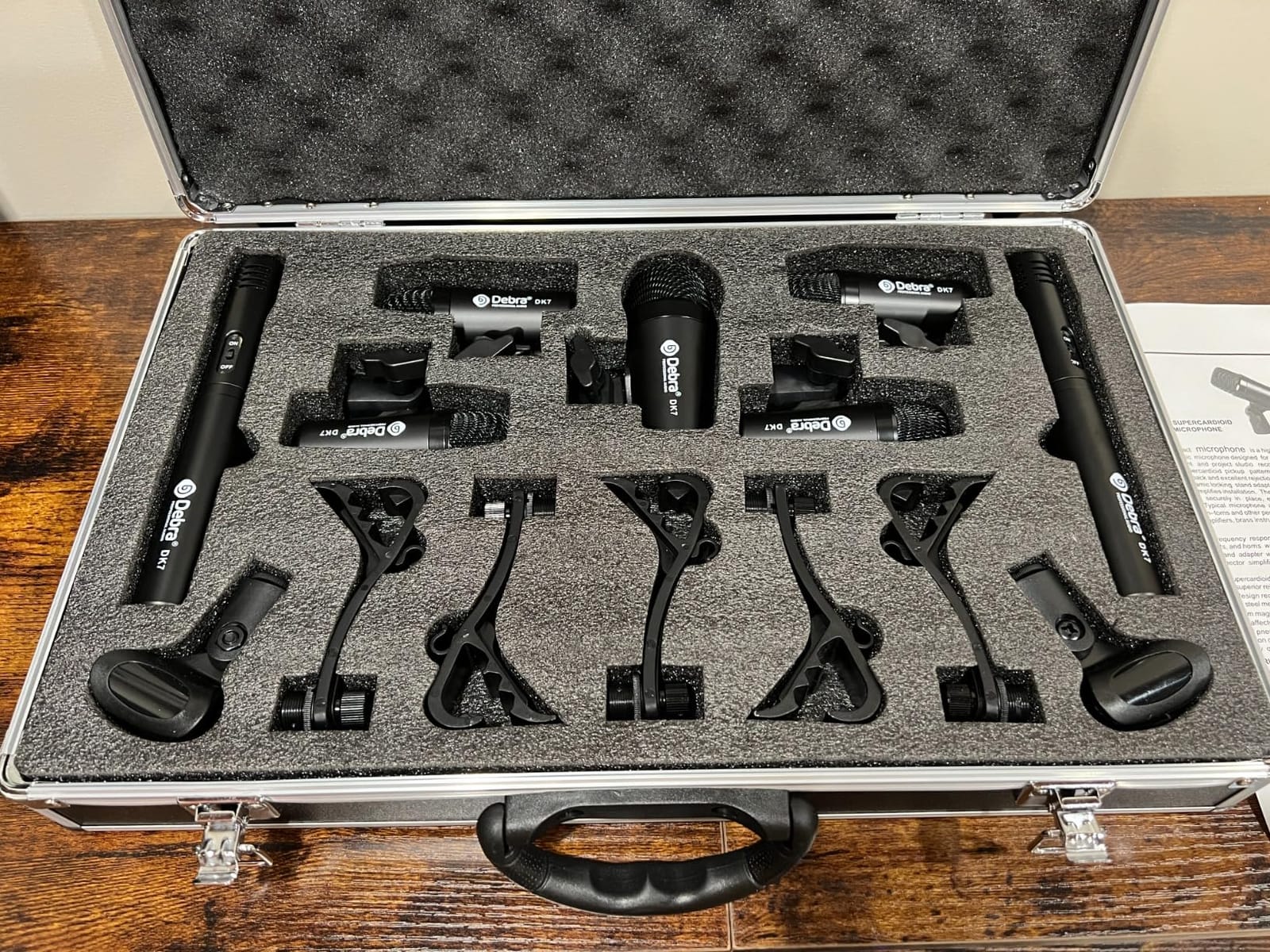 D Debra DK7 Pro 7-Piece Wired Drum Microphone Kit for Performing and Recording Drummers, Includes Mics, Mic Clip with Options for Kick Drums, Snare, Rack/Floor Toms, Congas and Cymbals customer photo 1