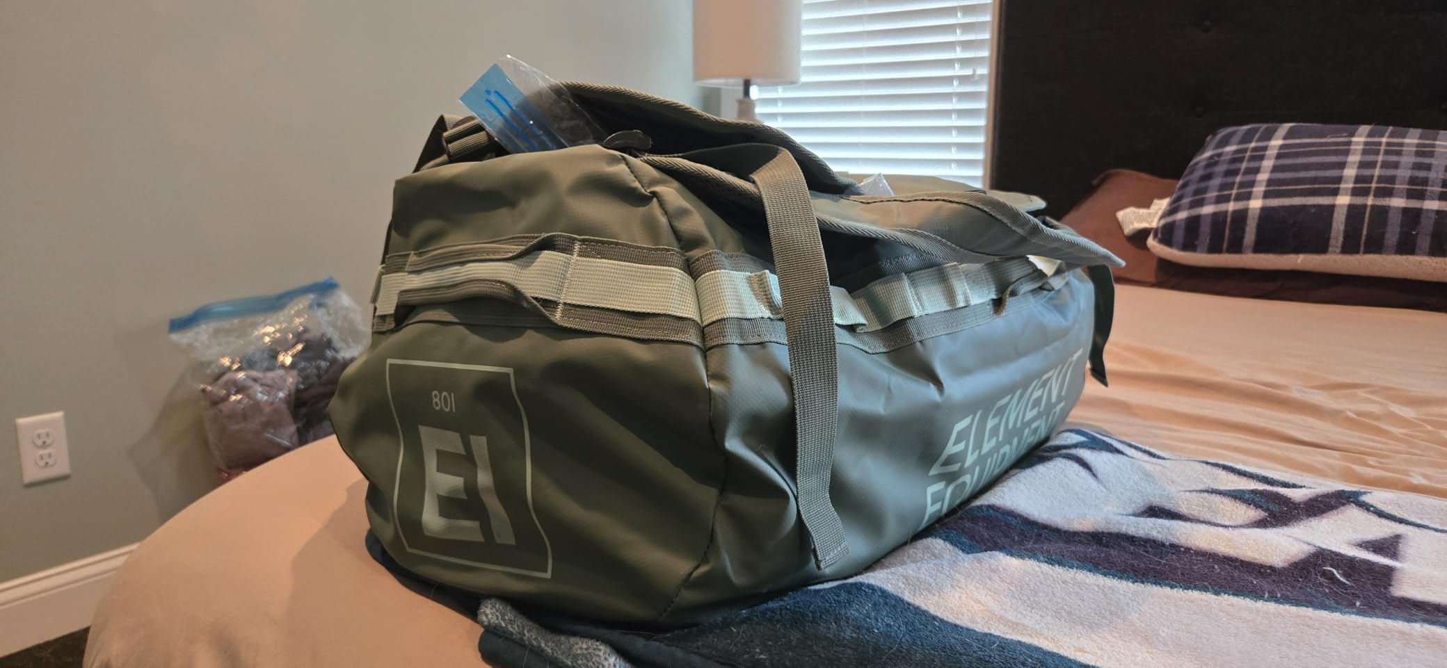 Element Equipment Trailhead Duffel Bag Shoulder Straps Waterproof Yellow Large customer photo 1