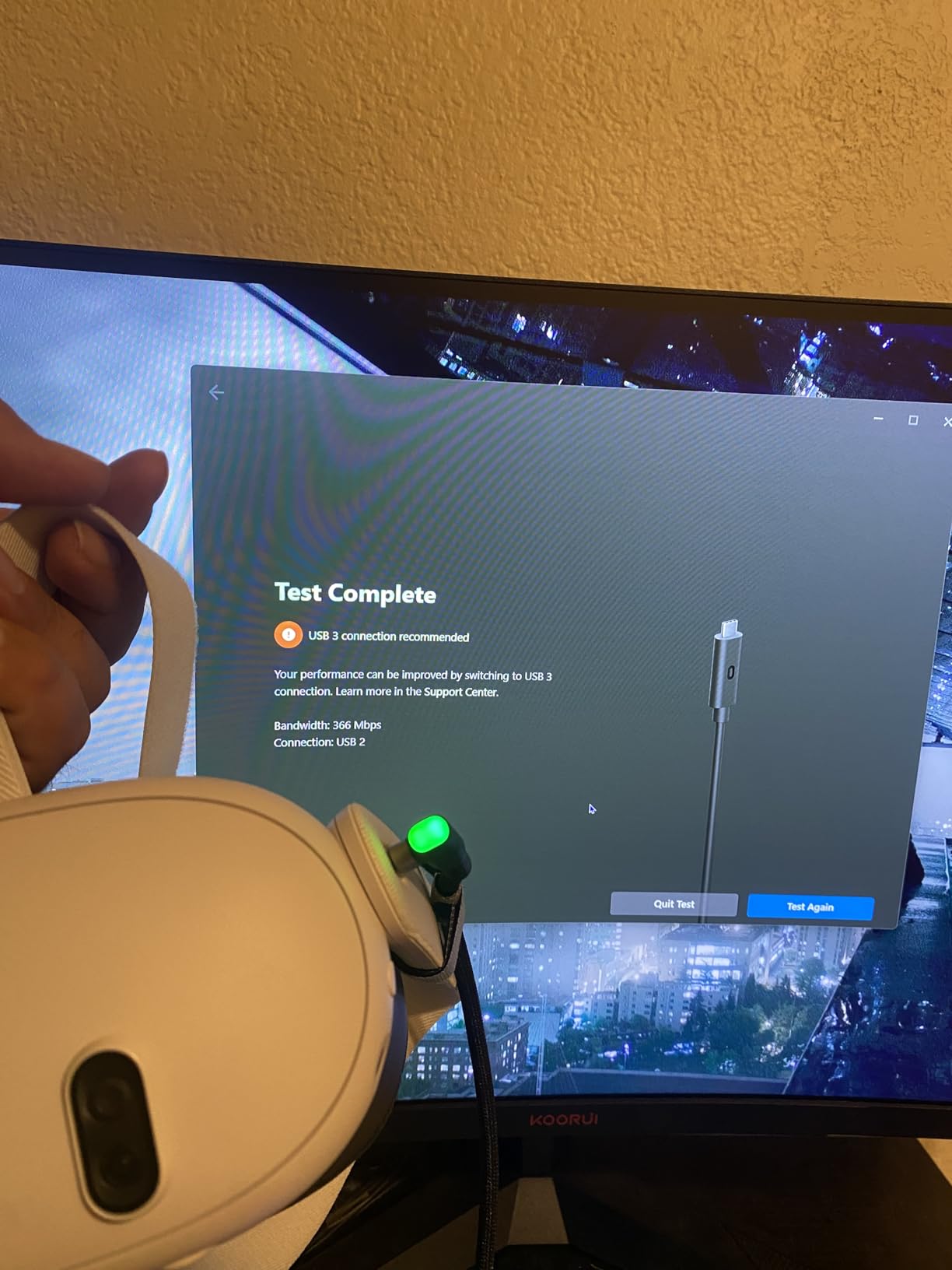 INIU 16ft VR Link Cable with Separate Charging Port, USB 3.0 to USB C Cable customer photo 1