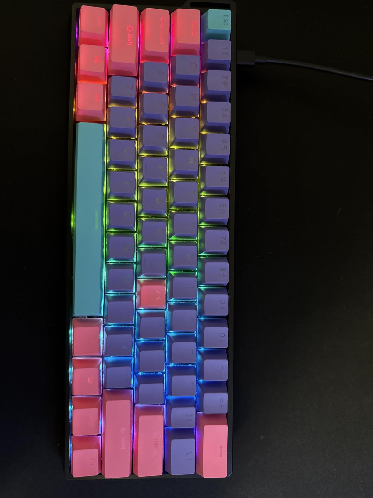 Owpkeenthy Retro Carbon Keycaps SA Profile 150-Key Custom Doubleshot ABS Key Caps Set with Split Spacebar for US and UK Layouts Mechanical Gaming Keyboard(ASA/Carbon) customer photo 2