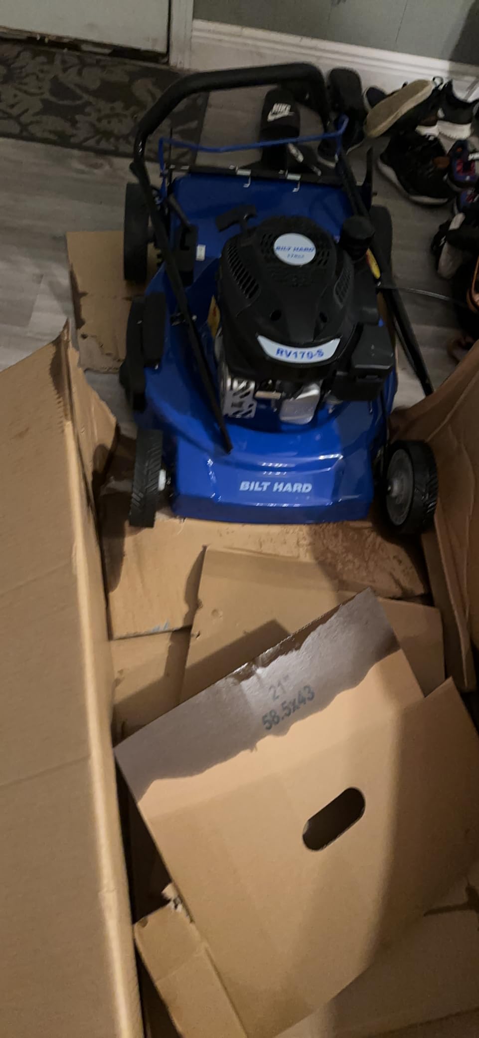 BILT HARD 21 Inch Lawn Mower Gas Powered, 4-Cycle 144cc Engine, 3-in-1 Push Lawnmower with Bagging, Mulching & Side Discharge, Adjustable 8-Positions Cutting Height, Easy Start customer photo 1