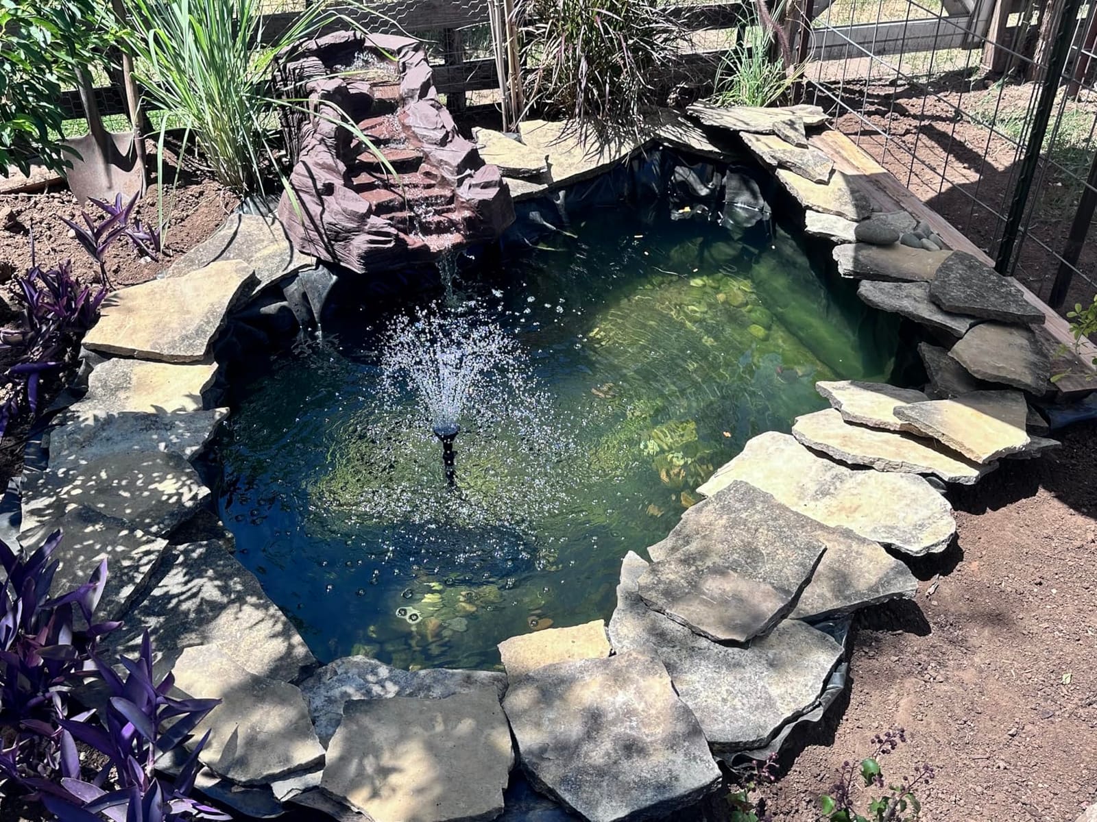 Adroiteet 10 x 15 FT Pond Liner, 20 Mil HDPE Pond Liners for Outdoor Ponds | Fish Pond Aquaculture Koi Ponds for Garden Landscape Fountain Waterfall customer photo 1