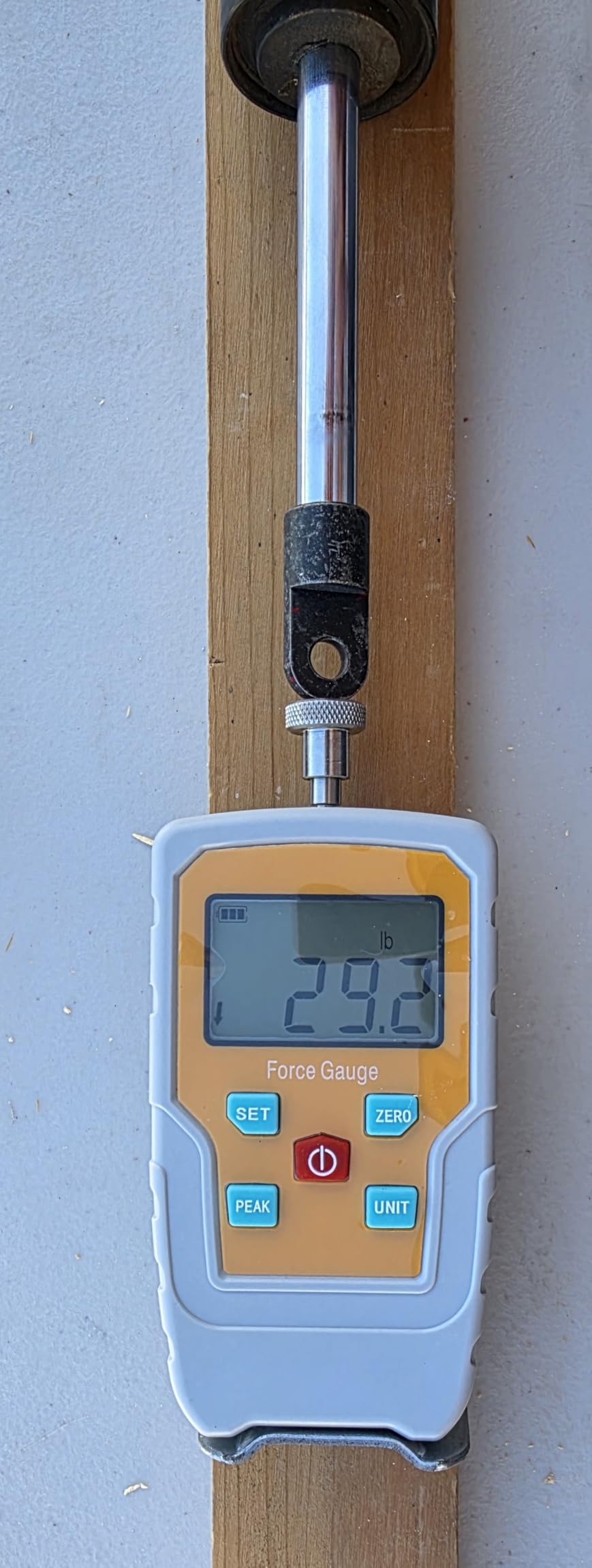 Digital Electronic Pull Gauge Tester 110LB/500N Force Gauge Push-Pull Meter Tension Compression Pressure Testing Thrust Meter Peak Mode with 6 Kinds of Probe and Extension Rod (110LB 500N) customer photo 1