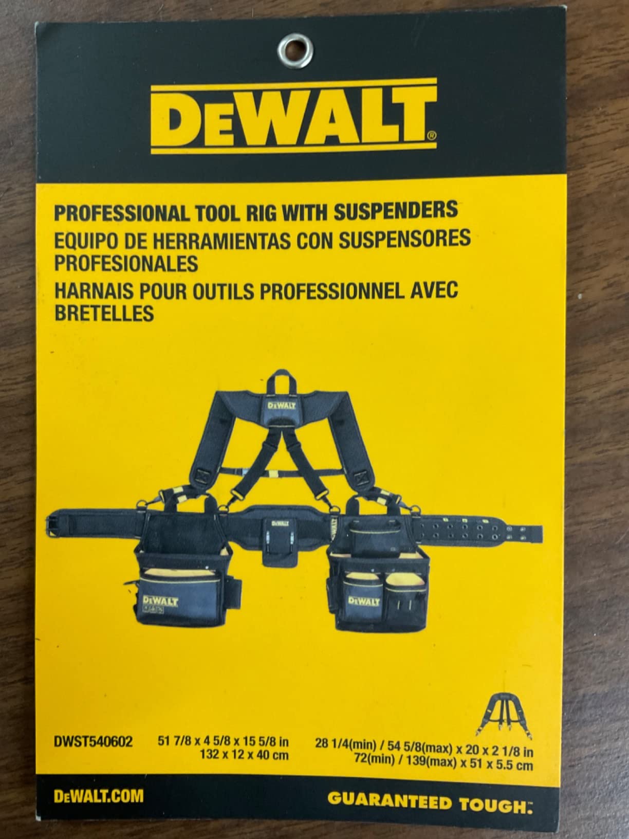 DEWALT Professional Tool Belt Organizer With Suspenders and 25 Pockets, Heavy Duty Construction (DWST540602) customer photo 2