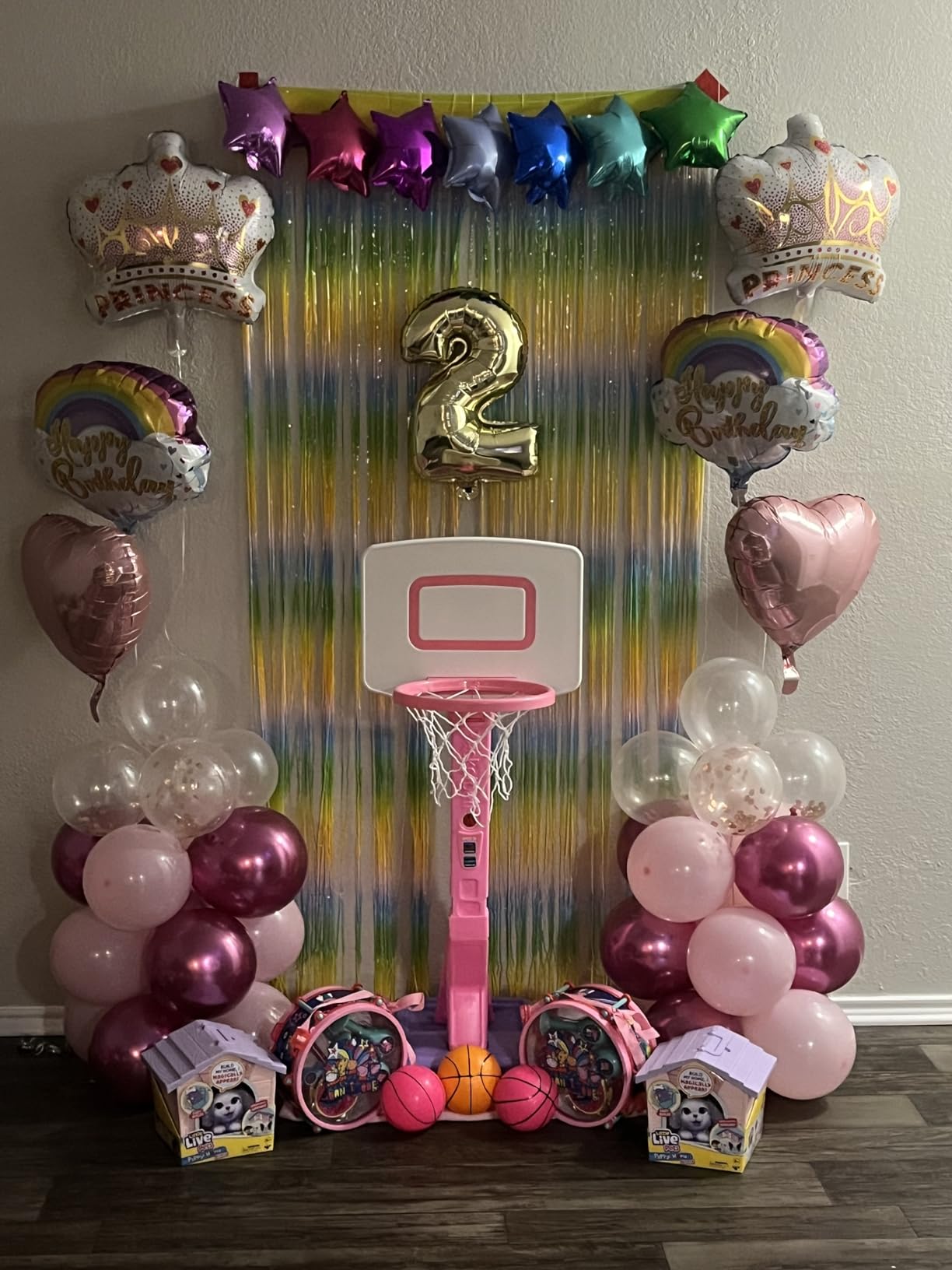 Basketball Hoop Indoor Mini Adjustable Basketball Goal with Ball Pump Outdoor Toys Backyard Game Outside Pool Basketball Toys for 3 4 Year Old Boy Girl Kid Toy Age 4-8 Birthday Gift customer photo 2