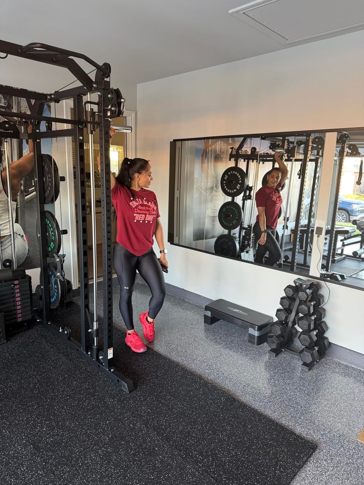 Delma Home Gym Mirror, 48''x24''x2PCS, Large Full Body | Tempered Glass, Frameless, Wall-Mounted, For Gym, Yoga, Garage, Bedroom, Bathroom customer photo 2